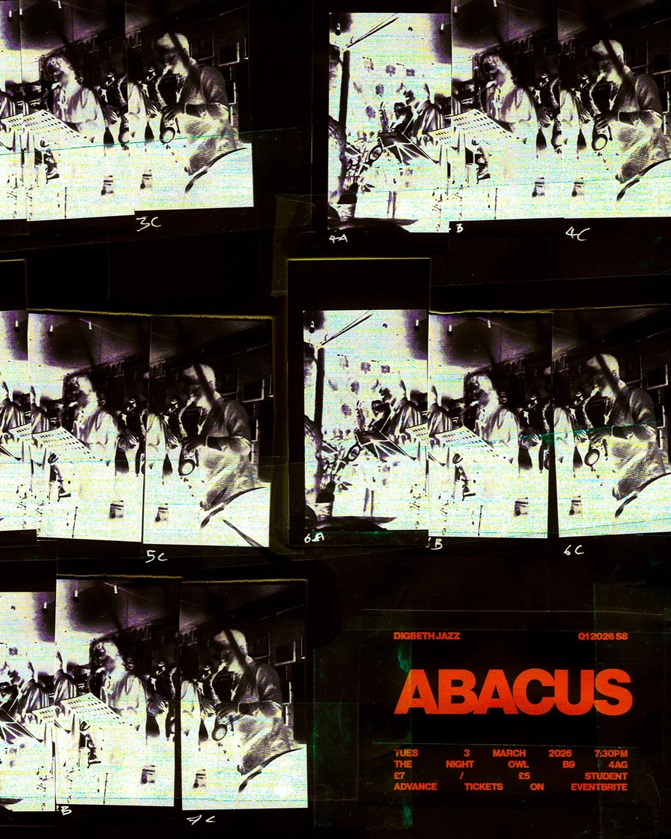 DIGBETH JAZZ Q1 S8 / ABACUS / 3RD MARCH 2026 / THE NIGHT OWL 7:30PM

ABACUS is a project run by Birmingham based Saxophonist, Composer and Improvisor Liam
Brennan. Formed in 2022, the project concept was heavily influenced by Omer Avital&rsquo;s Aski