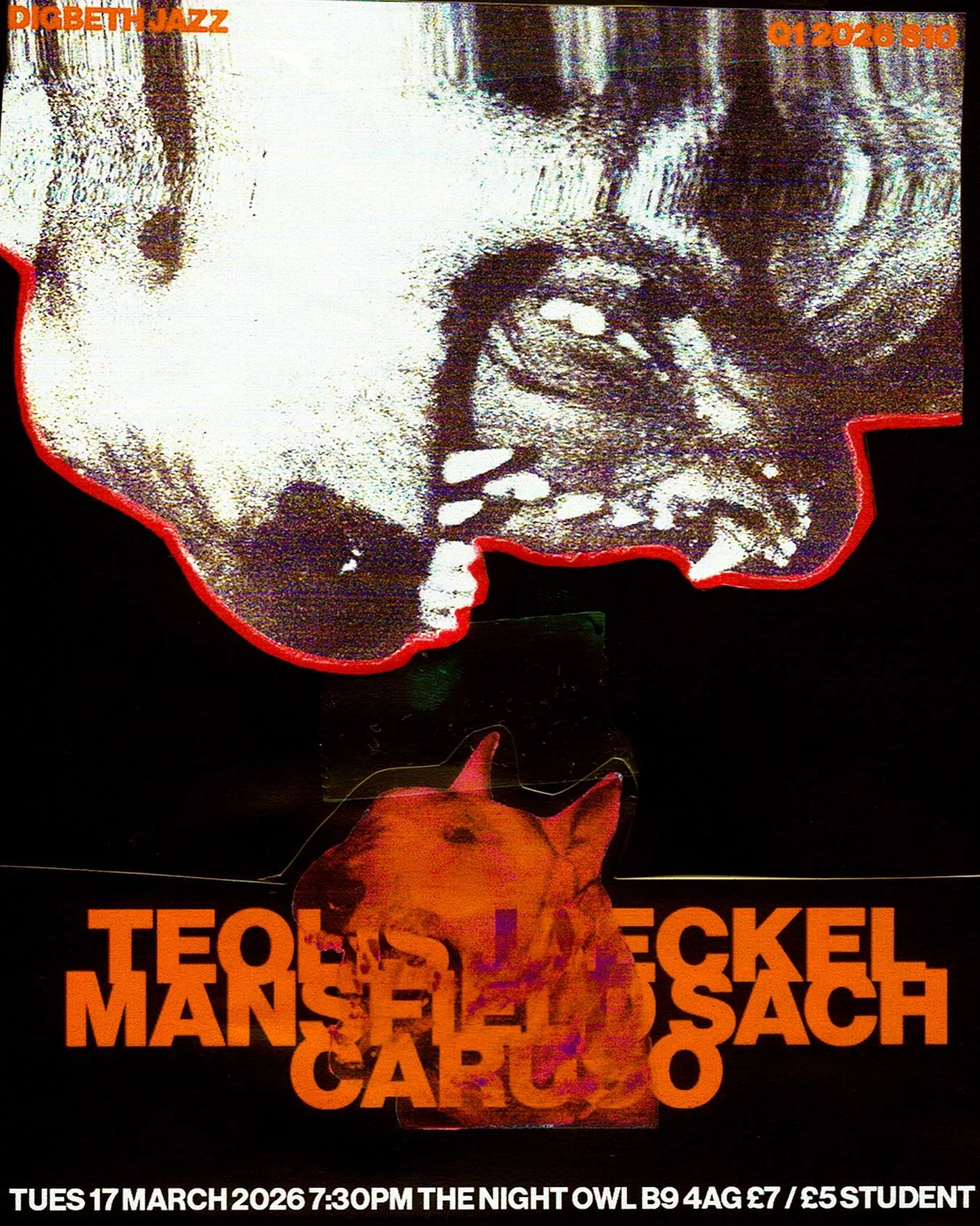 DIGBETH JAZZ Q1 S10 / TEOLIS / JAECKEL / MANSFIELD / SACH / CARUSO / 17TH MARCH 2026 / THE NIGHT OWL 7:30PM

Taking inspiration from Wayne Shorter, Keith Jarrett and Sonny Rollins, the group was put together with the ambition of honouring the greats 