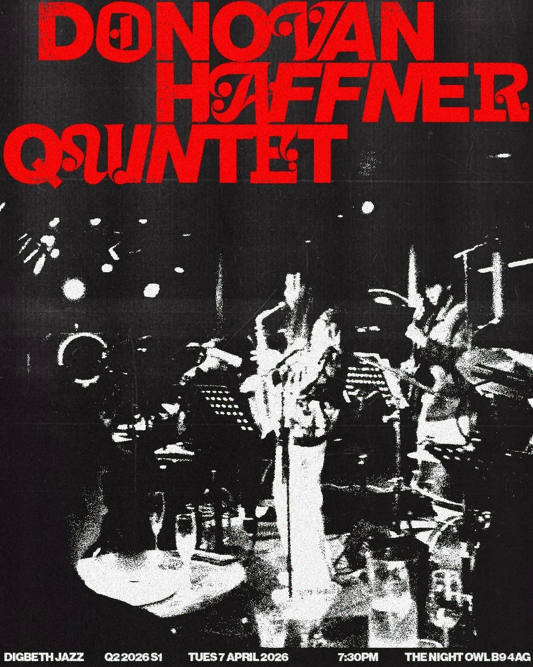 DIGBETH JAZZ Q2 2026 S1
DONOVAN HAFFNER QUINTET

&lsquo;Donovan Haffner, winner of the &lsquo;Jazz Newcomer&rsquo; category at the Jazz Parliamentary Awards 2025 is a south-east London born and bred alto saxophonist. He will be presenting a performan