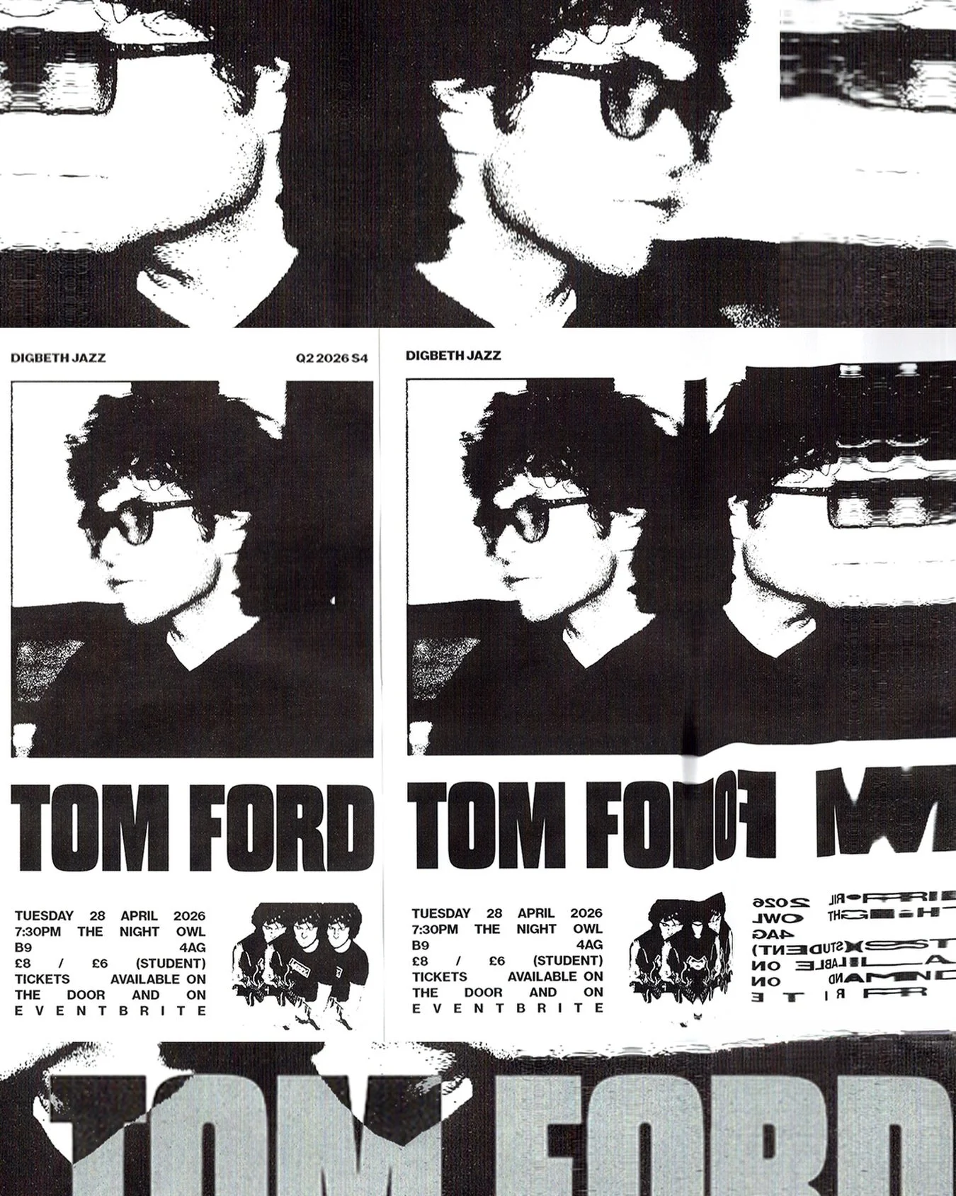 DIGBETH JAZZ Q2 S4 / TOM FORD / 28 APRIL 2026 7:30PM / THE NIGHT OWL

Tom Ford has been a steady member of the UK jazz scene for the past 10 years having
regularly performed at Ronnie Scotts, Jazz Cafe, 91 living room and more as well as being a
regu
