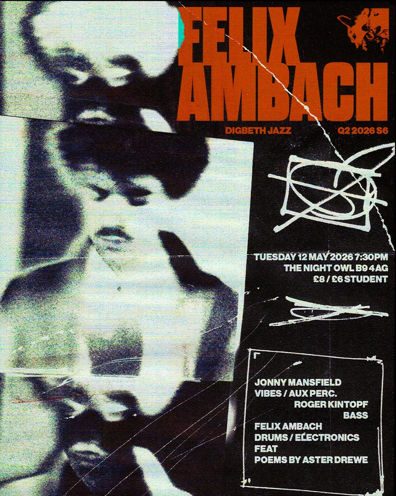 DIGBETH JAZZ Q2 S6 / FELIX AMBACH / TUESDAY 12 MAY 2026 7:30PM / THE NIGHT OWL

Felix Ambach is a producer, multi-instrumentalist, and composer from Germany based in Brooklyn, New York. the long standing friendships and established trust within this 
