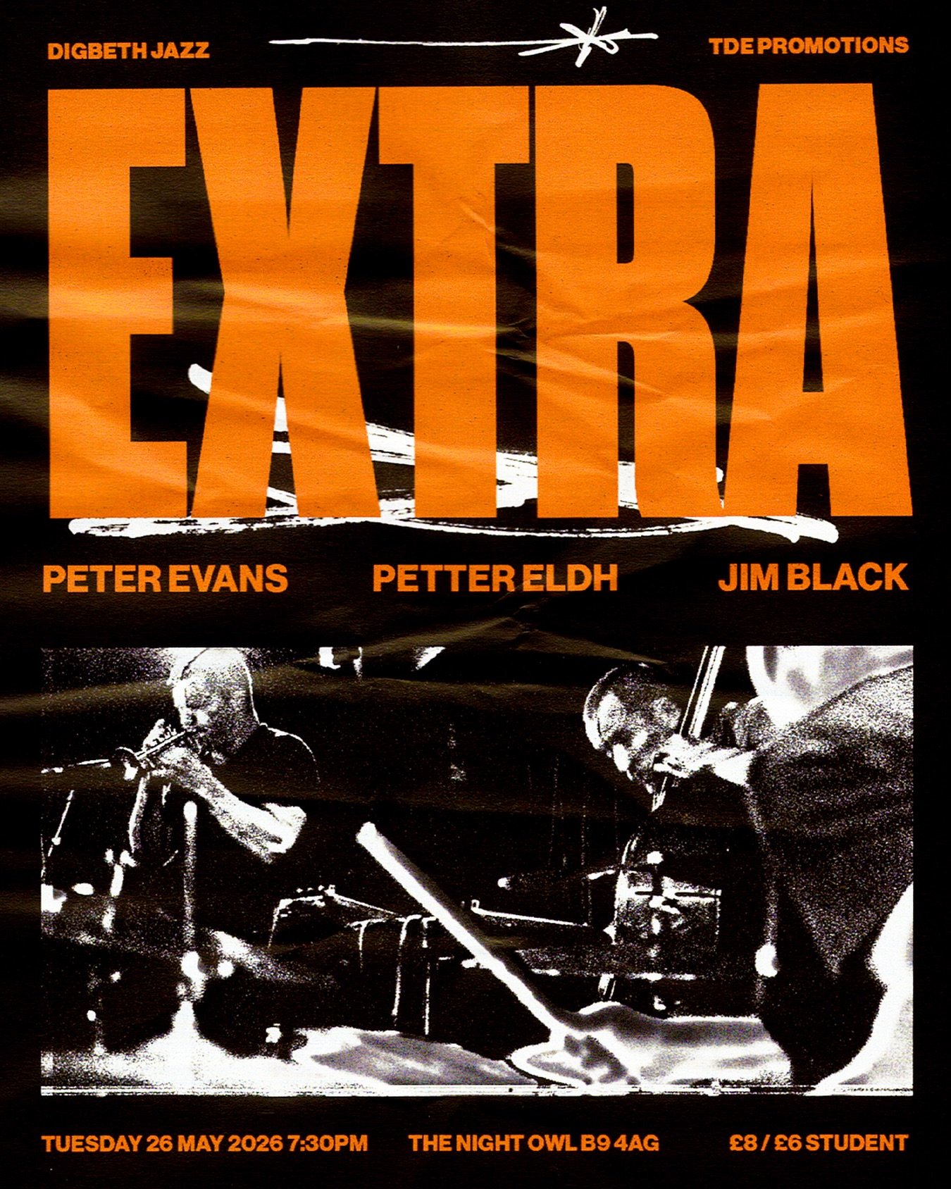 PETER EVAN&rsquo;S EXTRA / DIGBETH JAZZ Q2 S8 / 26 MAY 2026 7:30PM / THE NIGHT OWL

Peter Evans is unquestionably one of the finest contemporary voices on the trumpet.&nbsp; &ldquo;Mr. Evans has taught his trumpet a new vocabulary&hellip; he treats t