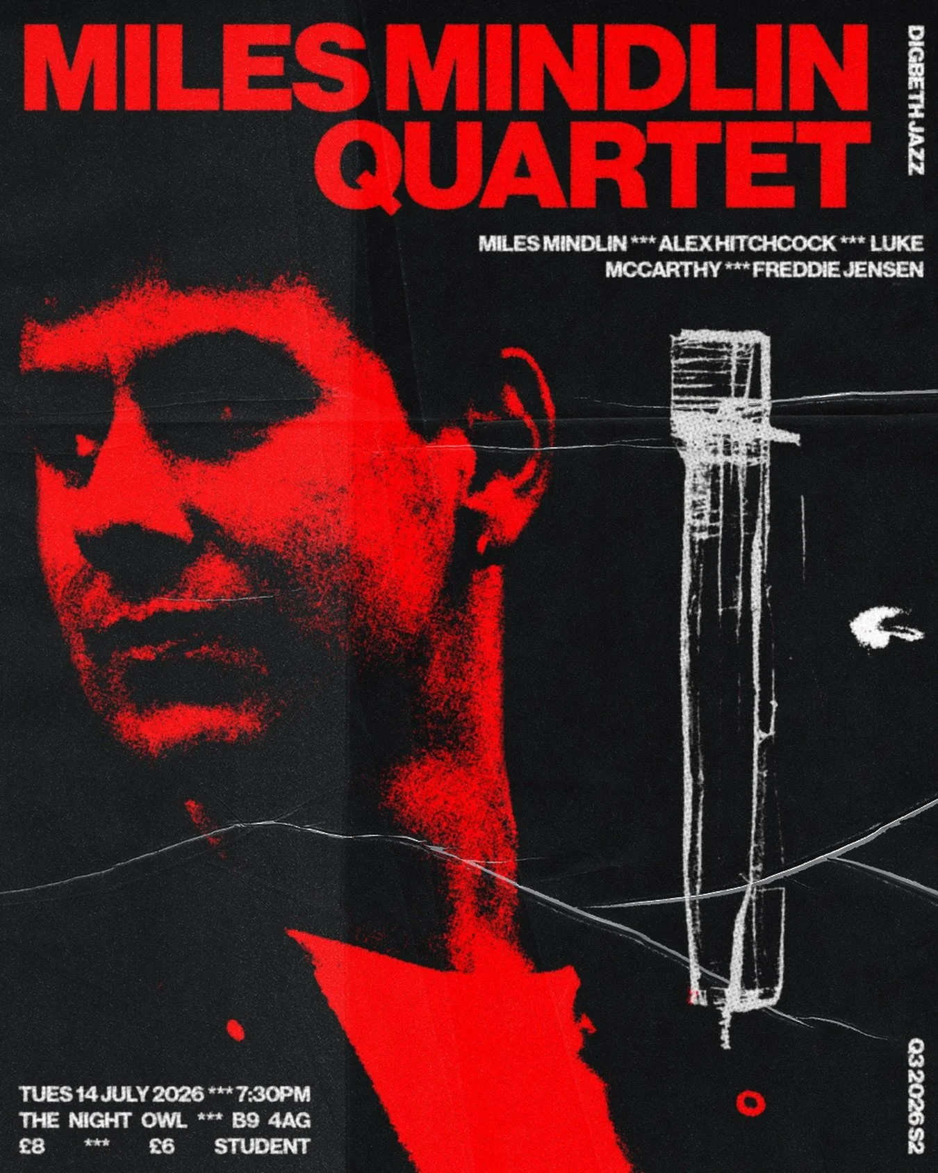 MILES MINDLIN QUARTET / DIGBETH JAZZ Q3 2026 S2 / 14 JULY 2026 7:30PM / THE NIGHT OWL B9 4AG

Miles Mindlin is an award-winning virtuoso jazz guitarist, composer and bandleader from&nbsp;London. He is based in&nbsp;New York City&nbsp;after completing