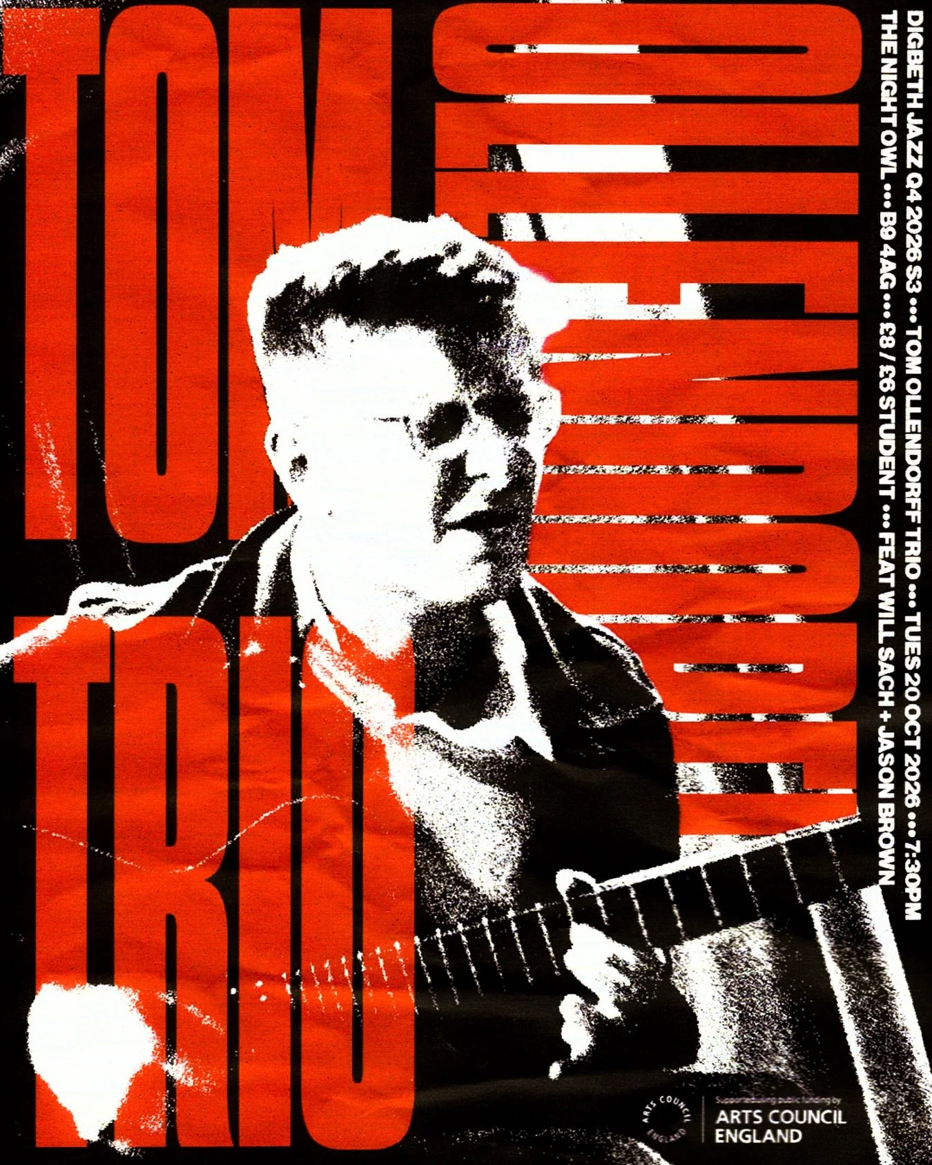DIGBETH JAZZ Q4 S3 / TOM OLLENDORFF TRIO / TUES 20 OCT 7:30PM / THE NIGHT OWL B9 4AG / &pound;8 / &pound;6 STUDENT

This autumn, Tom Ollendorff embarks on a major European tour showcasing the artistry that has established him as one of the most compe