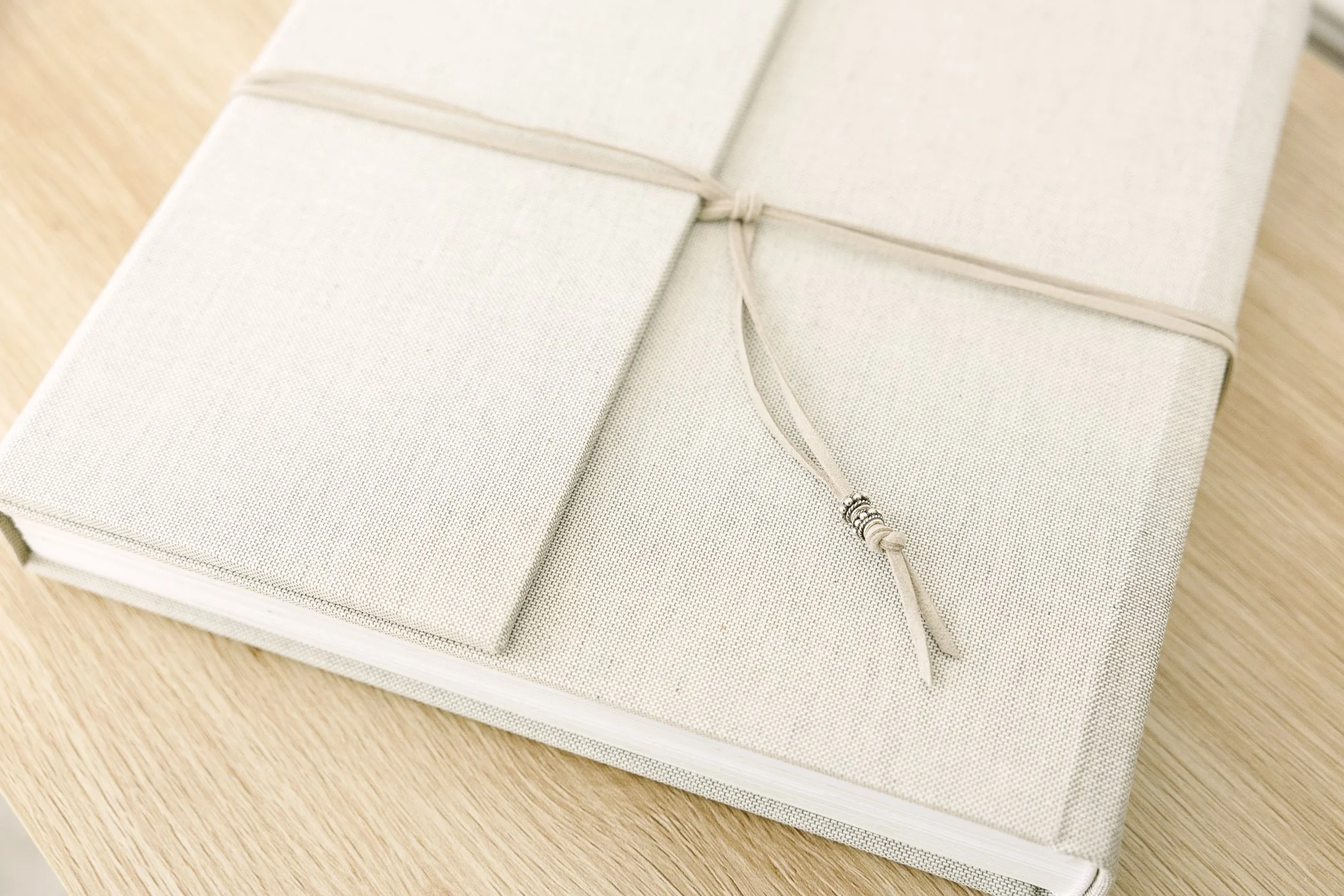 Heirloom linen family album Storm Pierre Photography