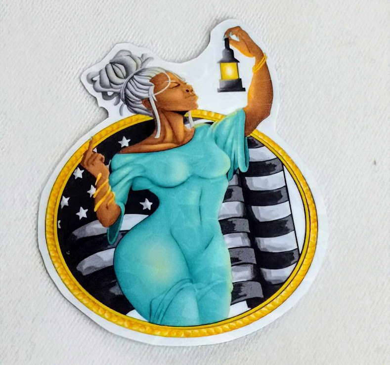 Black Liberty Sticker
