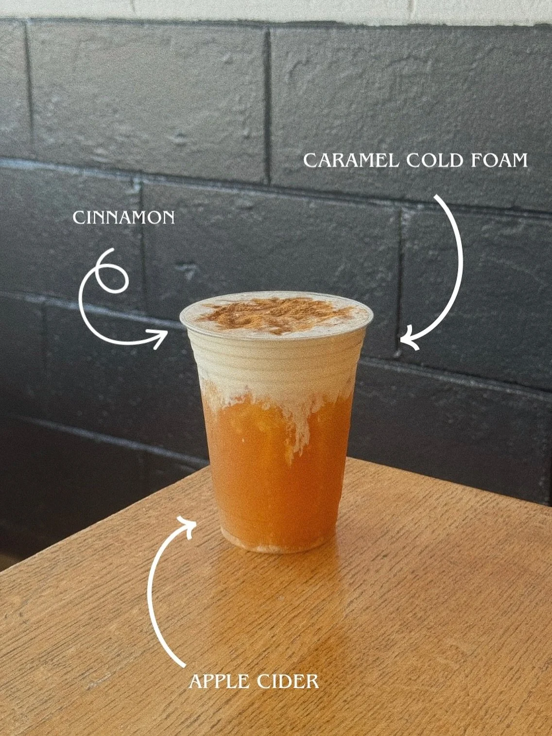 another fall drink from Angel’s Island? YES PLS ππππππ
how to order: apple cider drink (hot or iced), caramel cold foam, cinnamon