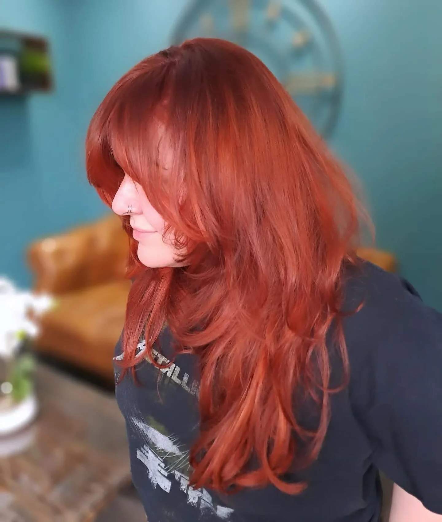 Making the copper pop! Hair by Caroline