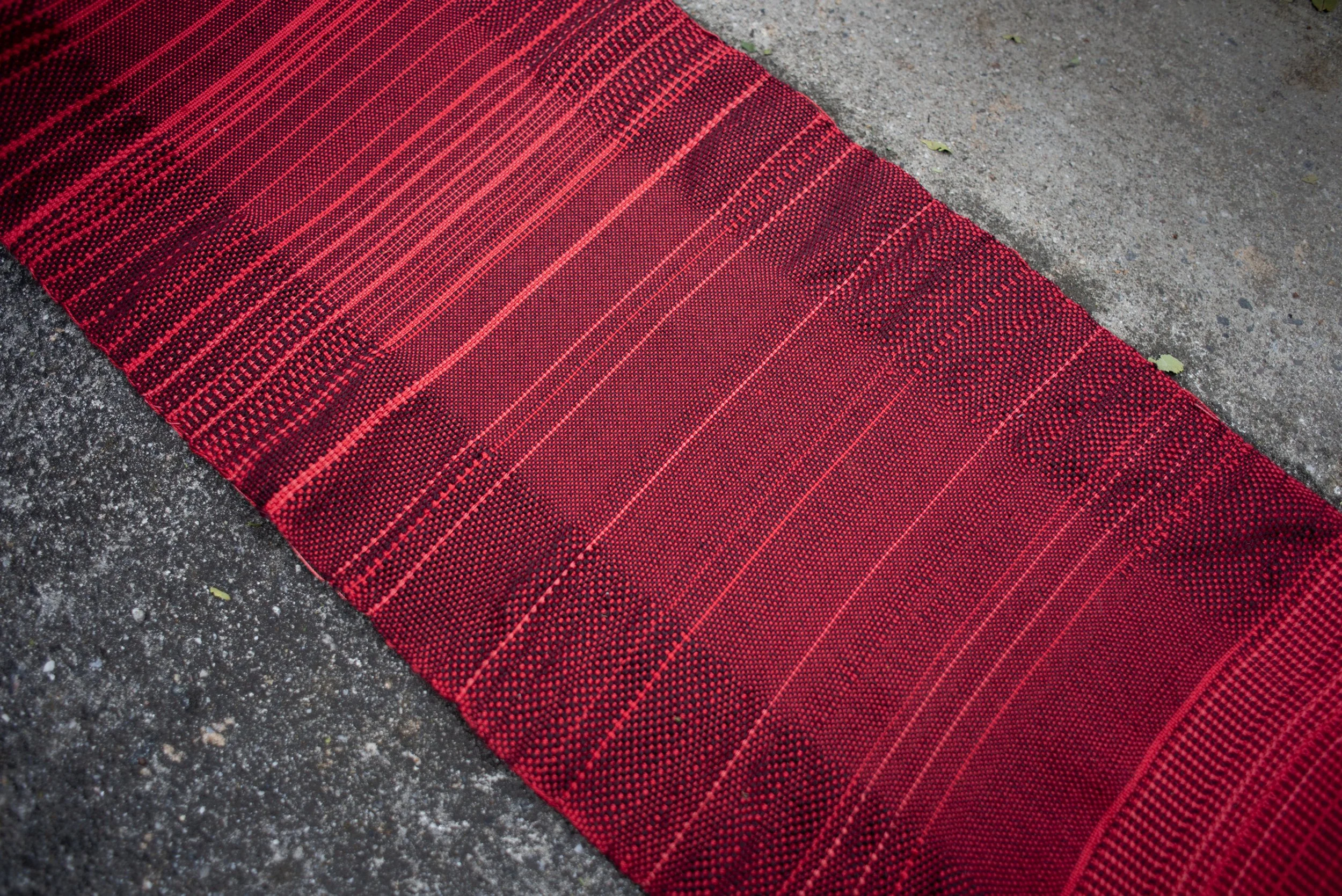 maria-valenzuela-textile-art-weaving red Textile fabric