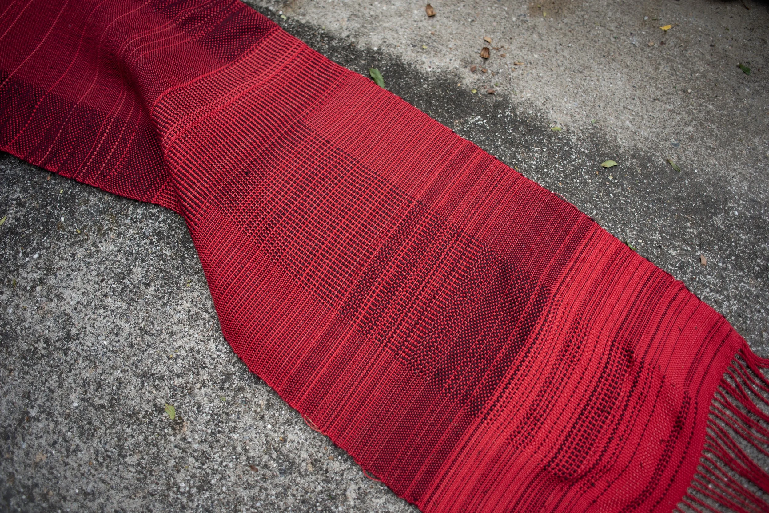 maria-valenzuela-textile-art-weaving red Textile fabric