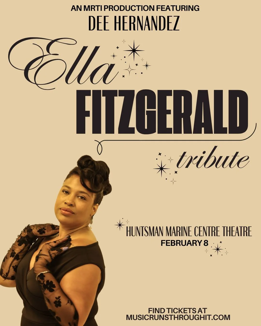 Join us this afternoon at the Huntsman Marine Science Centre for a tribute to Ella Fitzgerald with Dee Hernandez &amp; her all star band!

Doors at at 1pm / Show at 2pm
Tickets available at the door