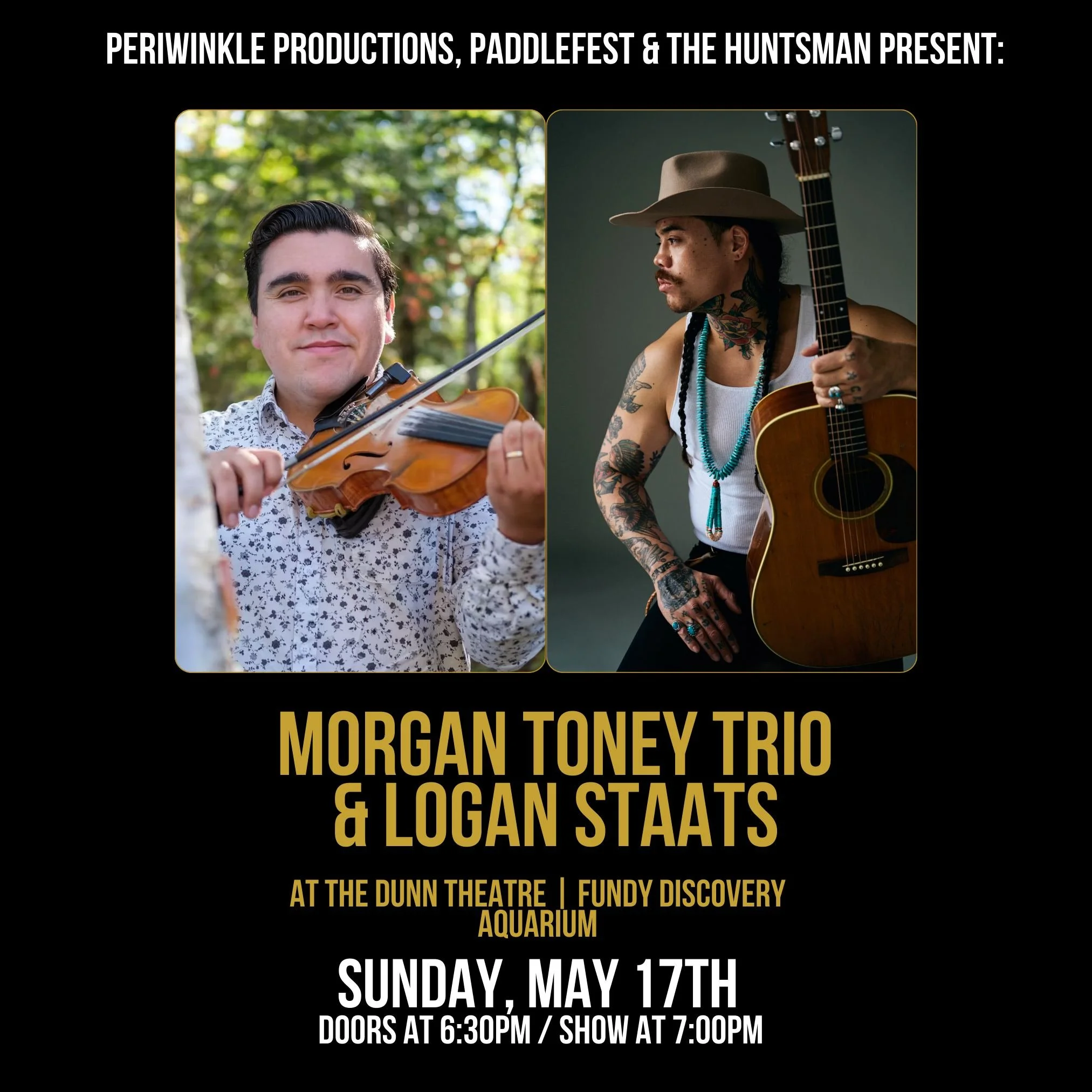 On Sunday, May 17th we wrap up the 2026 Paddlefest Music &amp; Nature Festival and our seasonal concert series at Huntsman Marine Science Centre with a truly special show!

Experience Morgan Toney's electrifying blend of Mi&rsquo;kmaq and Maritime mu