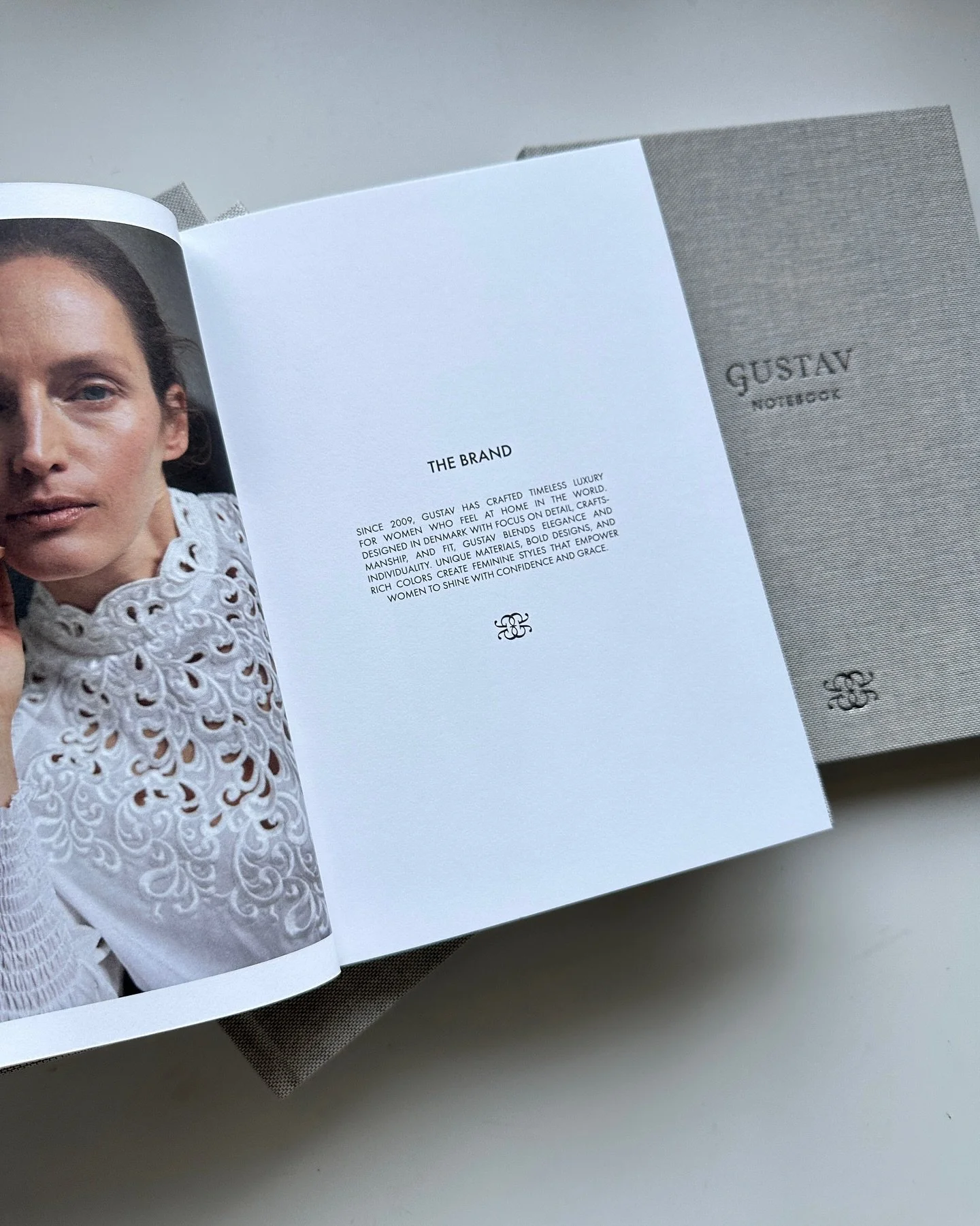 Branding lives in the details &ndash; digital and physical. 
For the Danish fashion brand Gustav, I created two very different but connected touchpoints: &ndash; A refined, mobile-friendly newsletter design &ndash; An exclusive hardbound notebook, cr
