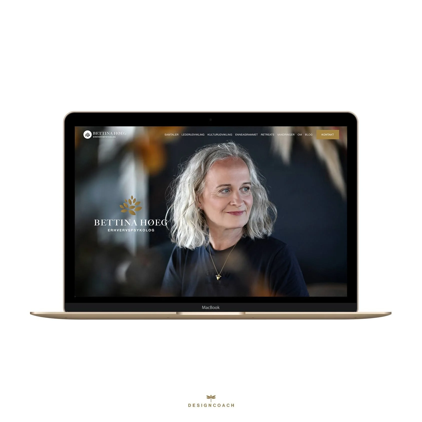 Brandpakke med visuel identitet og Squarespace webdesign eksempel forBettina Høeg