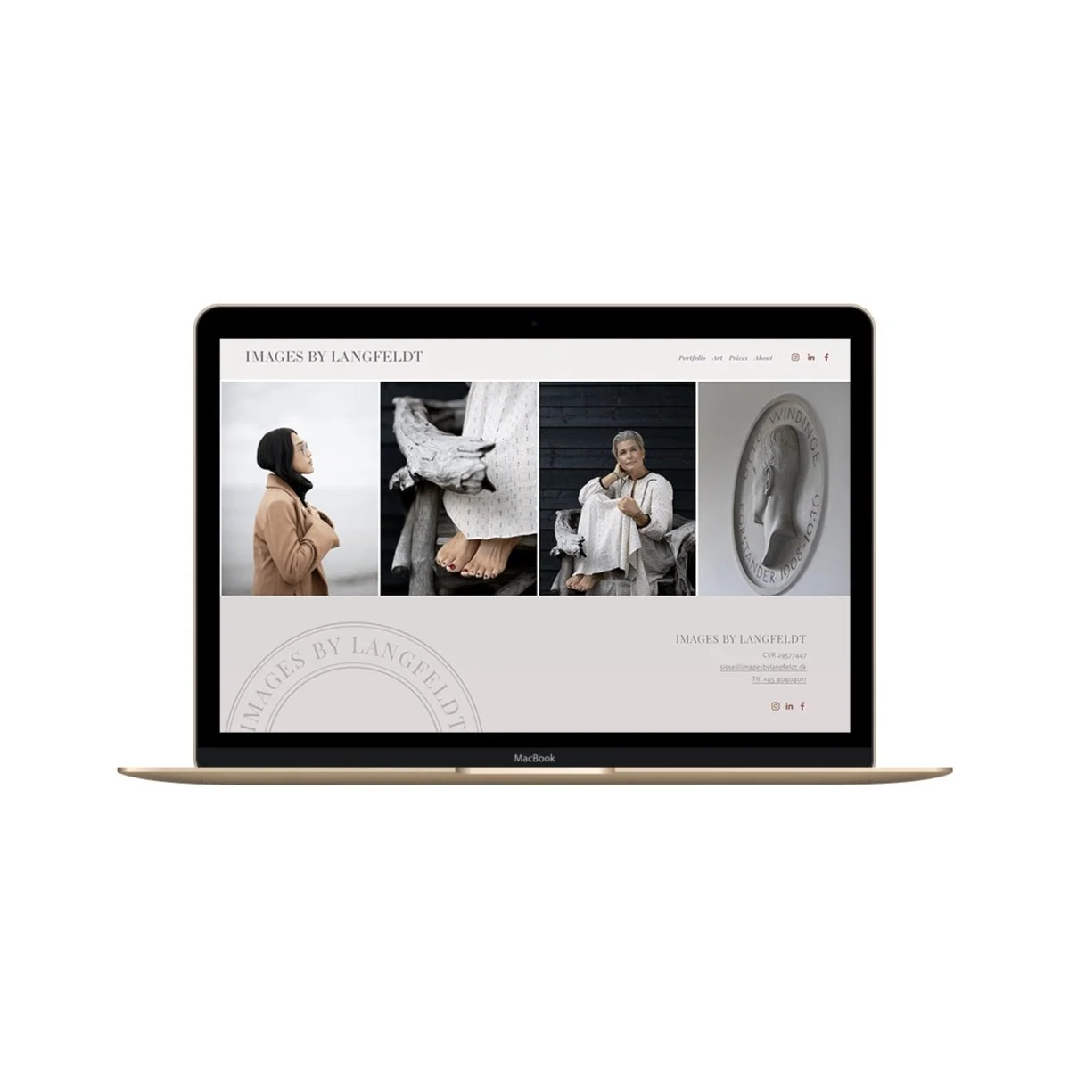 webdesign for fotograf  Sisse Langfeldt - Images by Langfeldt