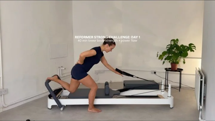 14 DAY REFORMER STRONG CHALLENGE 

You asked I listened !! 

My first ever reformer challenge will be out MAY 1st!! 

14 classes combining strength, control and stability.
Classes range from 30-60min.

Day 1 available now - link in my bio for 7-day f
