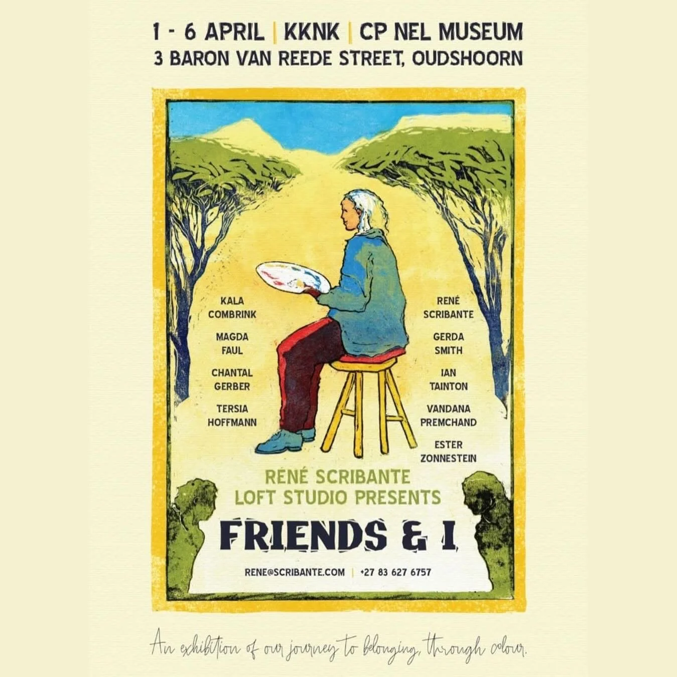 Ren&eacute; Scribante Loft Studio presents &ldquo;FRIENDS &amp; I&rdquo; at the @kknkfees this April 2025!

We are nine artists in our group, with an incredibly diverse collection of art works between us, that are ready to be curated and showcased fo