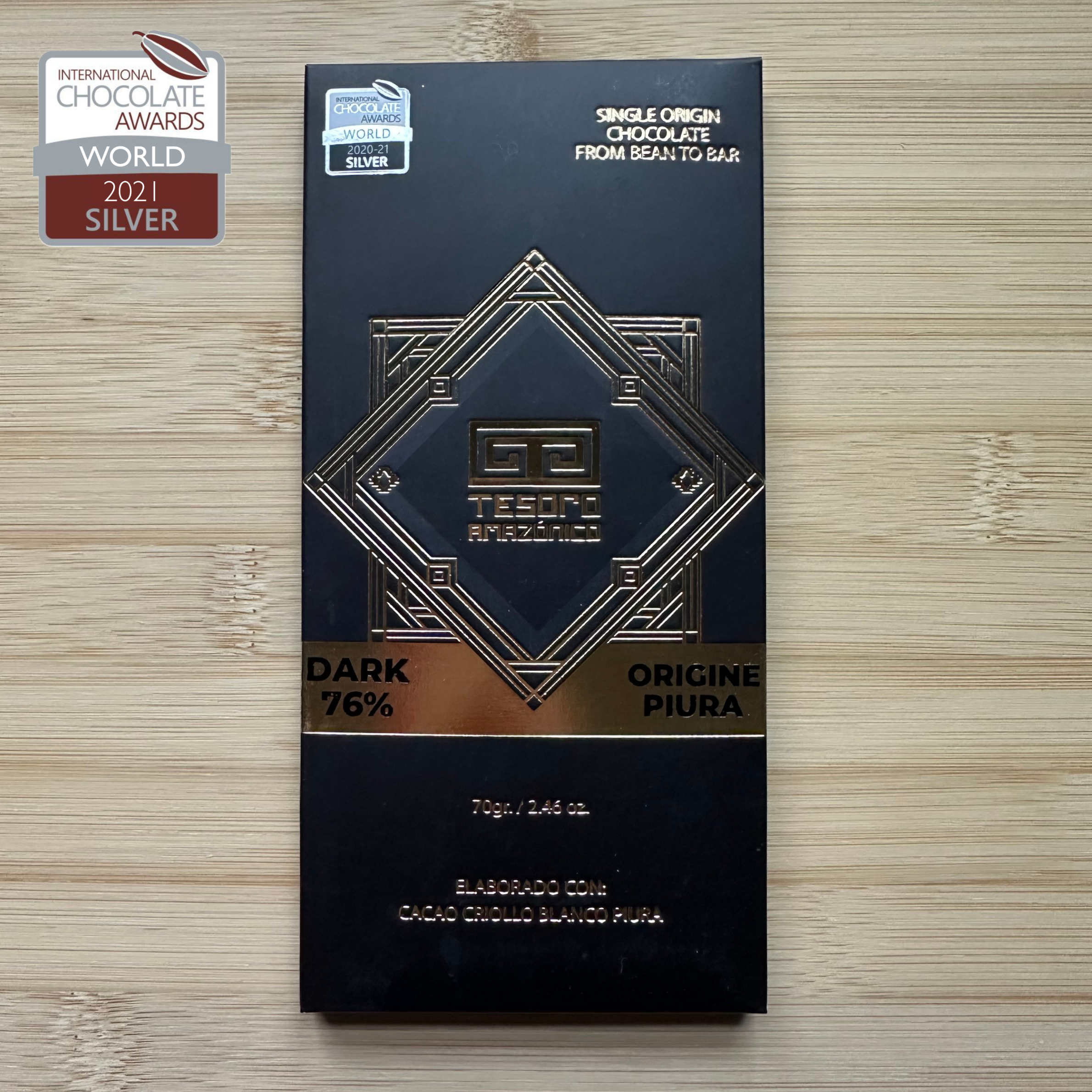 Piura 76% Chocolate Bar - Single Origin Peruvian Dark Chocolate