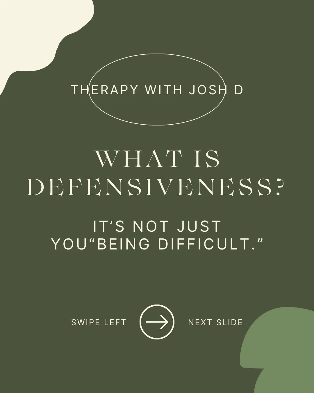 Defensiveness is typically not about &ldquo;not caring.&rdquo;

Most of the time, it&rsquo;s a protective response. 

We feel criticized, misunderstood, ashamed, or emotionally unsafe and we react.

The problem is that defensiveness often pushes away