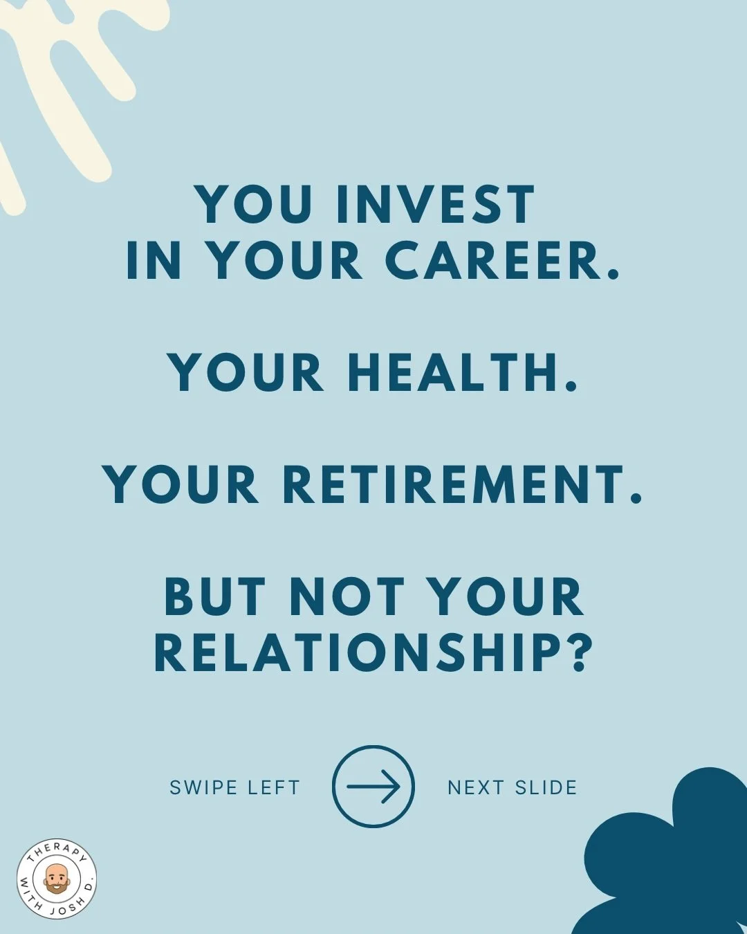 We invest in almost everything that matters to us.

Our careers. Our bodies. Our finances. Our future.

But relationships, not so much&hellip; The thing that impacts our happiness and well-being is often is the last thing we put our energy towards.

