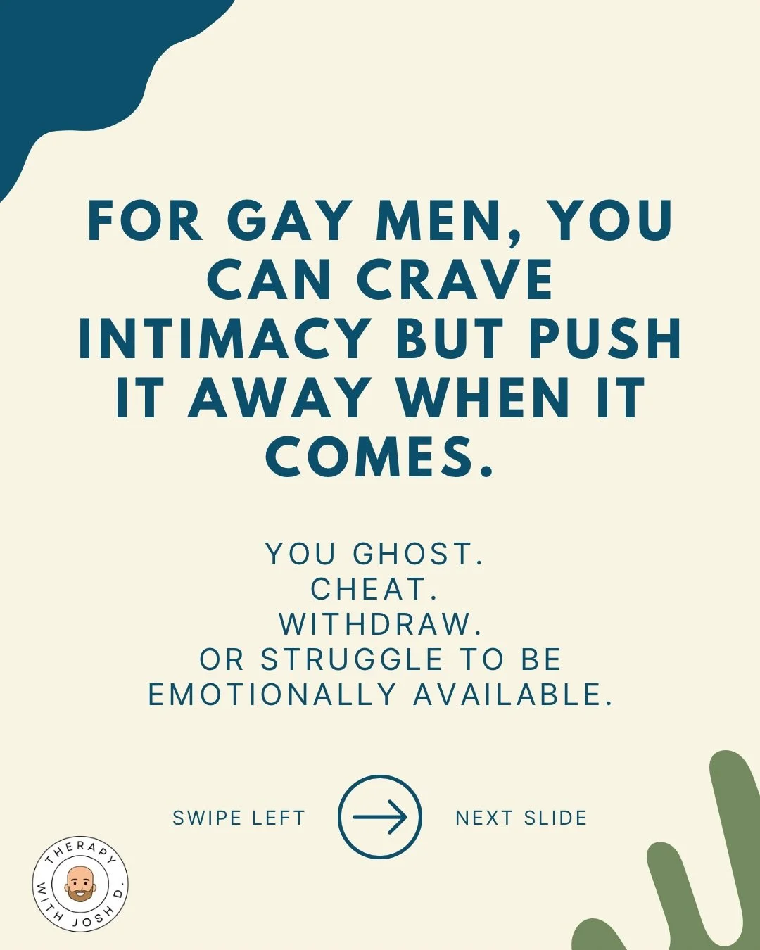 You can crave intimacy and still push it away when it comes.

You might ghost.

Withdraw.

Create conflict.

Seek validation elsewhere.

Or convince yourself you&rsquo;re no longer interested.

This doesn&rsquo;t mean you&rsquo;re incapable of love.

