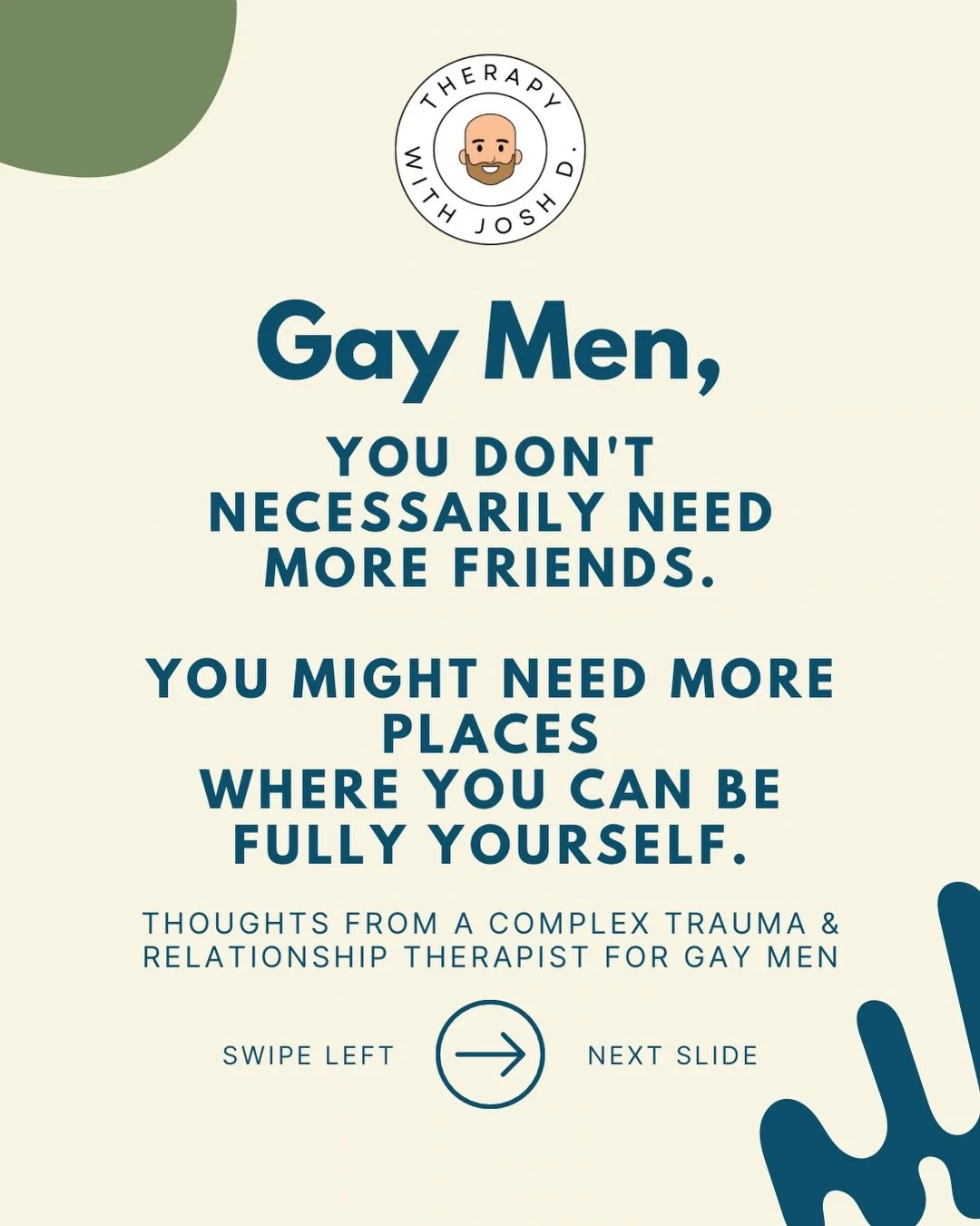 You need genuine connection. People you can be yourself around, who want the best for you, and who value you for who you are.

Find your people, the people you are free to be you around.

#gay #gayfriends #mentalhealth #gayrelationship #lonely