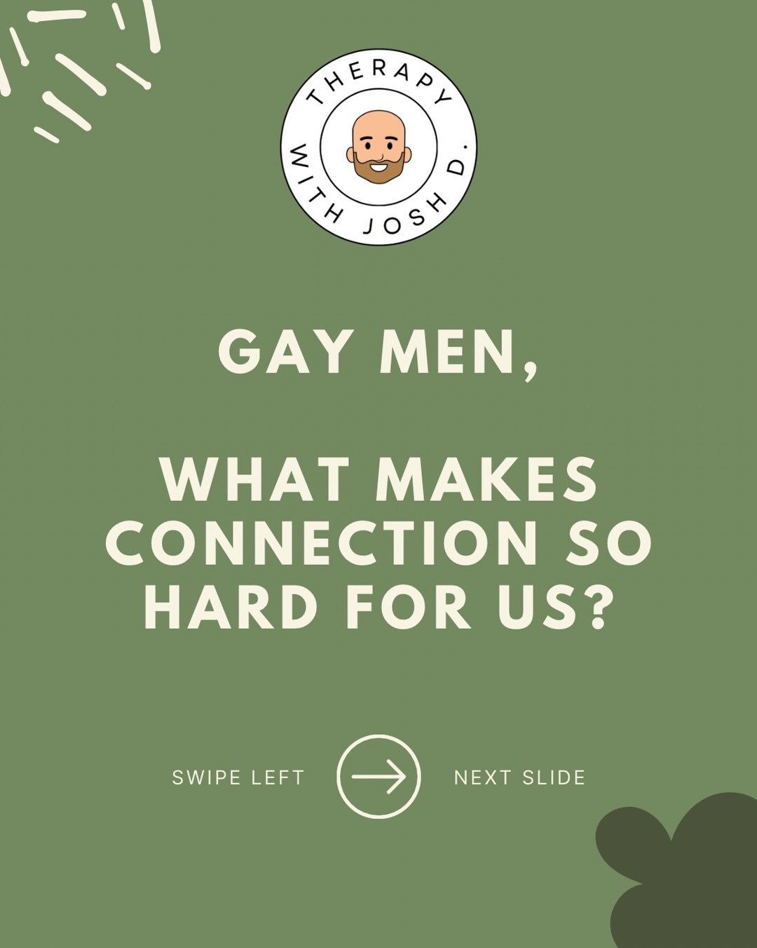 So many of the gay men I work feel lonely, even though they are well connected and people want to be around them. 

Typically because they aren&rsquo;t allowing themselves to be truly known or seen. 

A lot of us learned early that certain parts of u