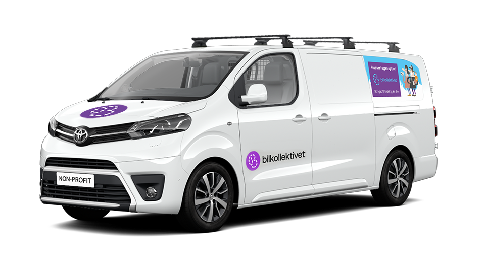 Hvit varebil med logo og grafikk på siden, inkludert teksten "Ballongbuketten Event" og "TryWatching TV & Multimedia."