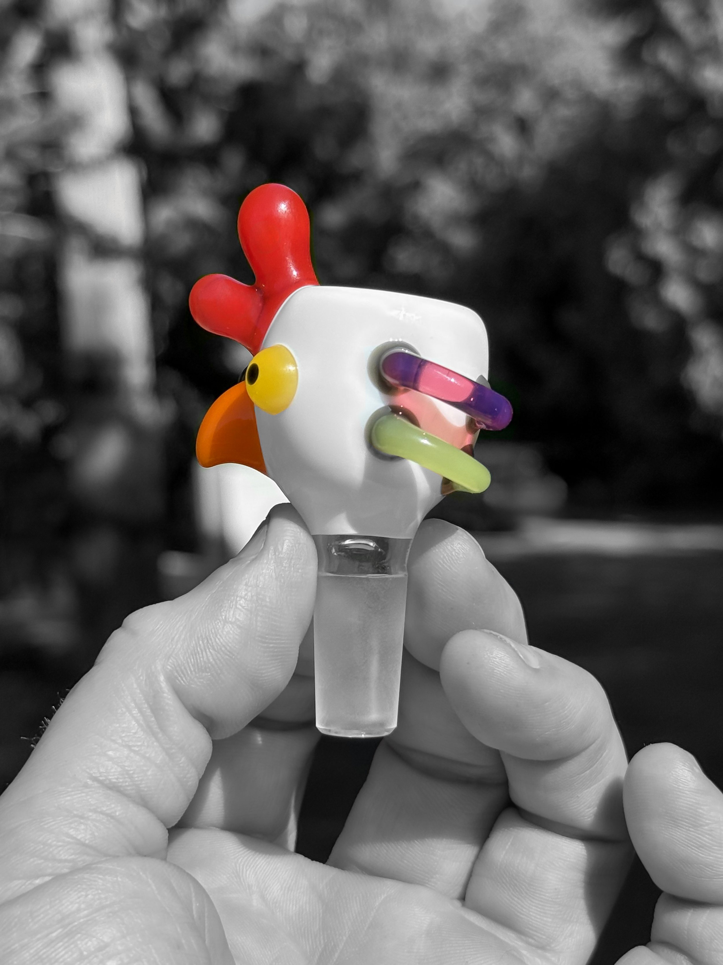 J Smart Glass Slides Robot Chicken 14mm joint slide 4 hole screen lotus white metaterania karmaline lava slime right.jpg