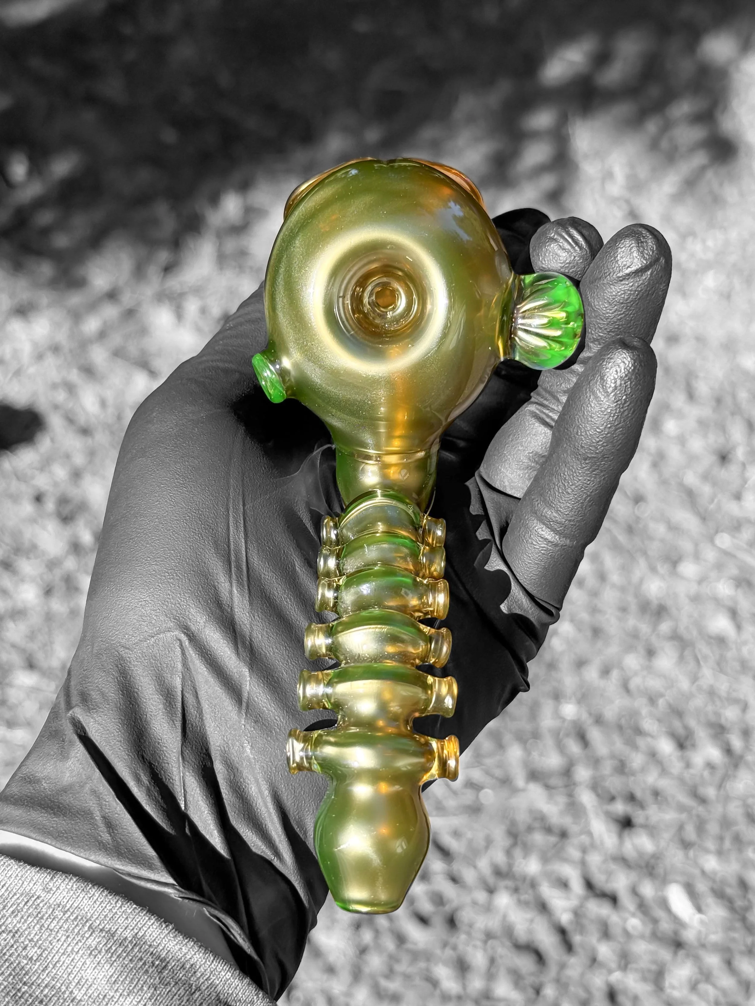 J Smart Glass Dry Functional Halloween Skull Sherlock (Electrum UV) top.jpg