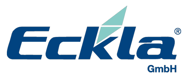 Eckla GmbH logo with stylized letter 'E' and geometric shape