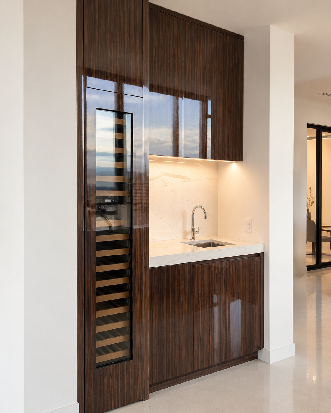 Sleek Wet Bar