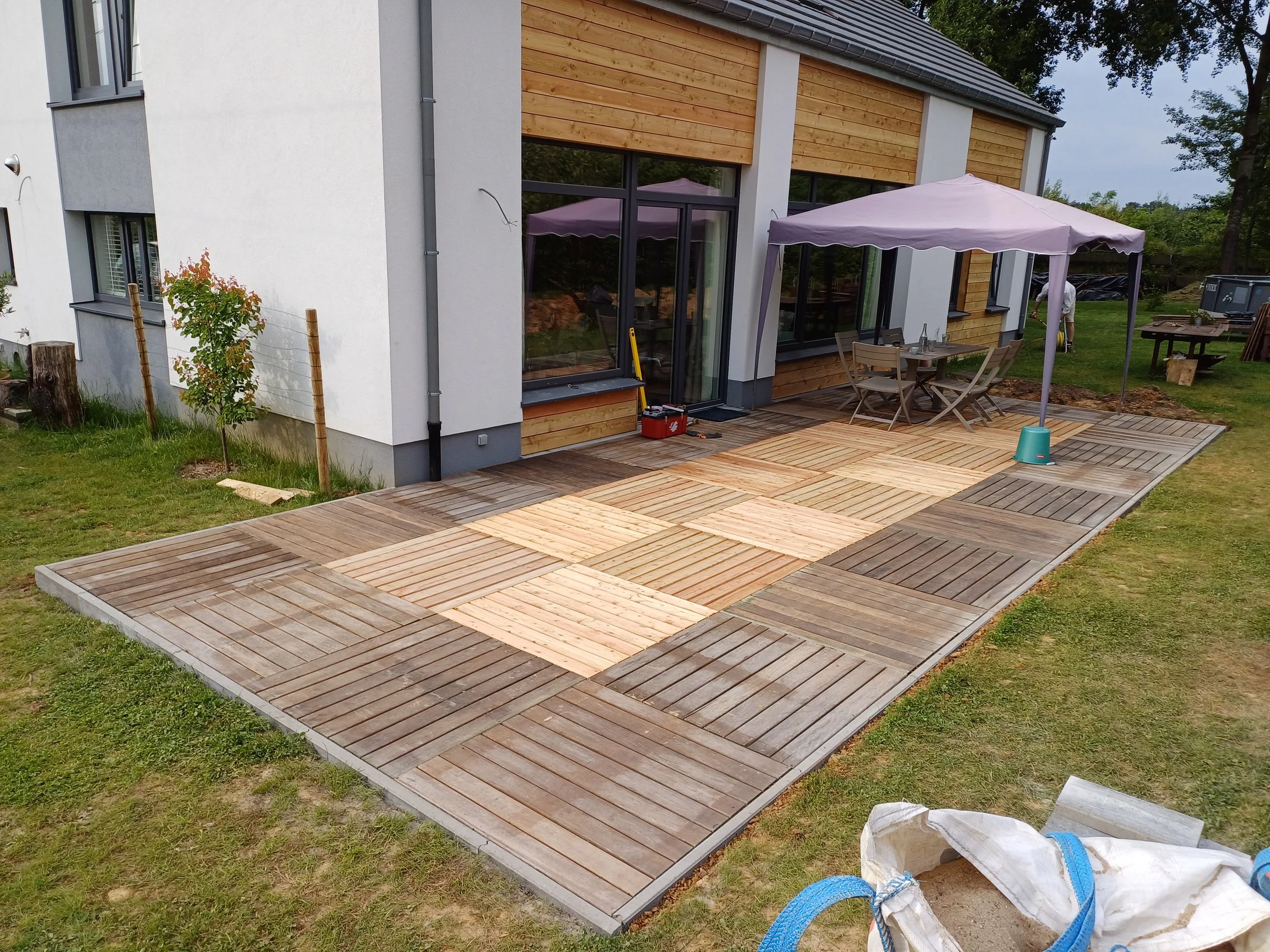 Terrasse dalles de bois