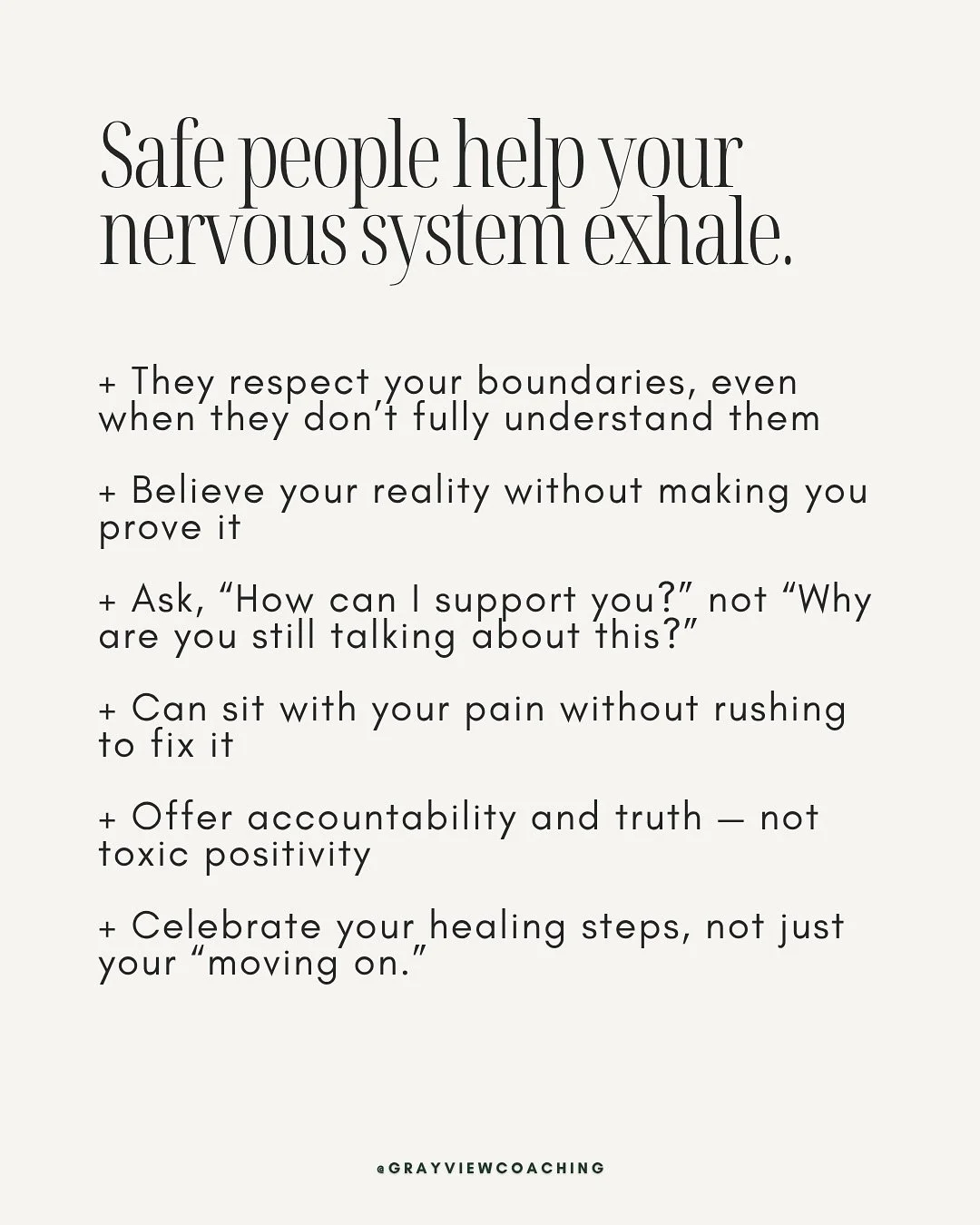 Your nervous system always knows who&rsquo;s safe. ✔️ 

Even before your brain catches up. 🧠 

If you leave a conversation feeling small, tense, or unseen &mdash; that&rsquo;s data.📈 

If you feel your body exhale around someone &mdash; that&rsquo;