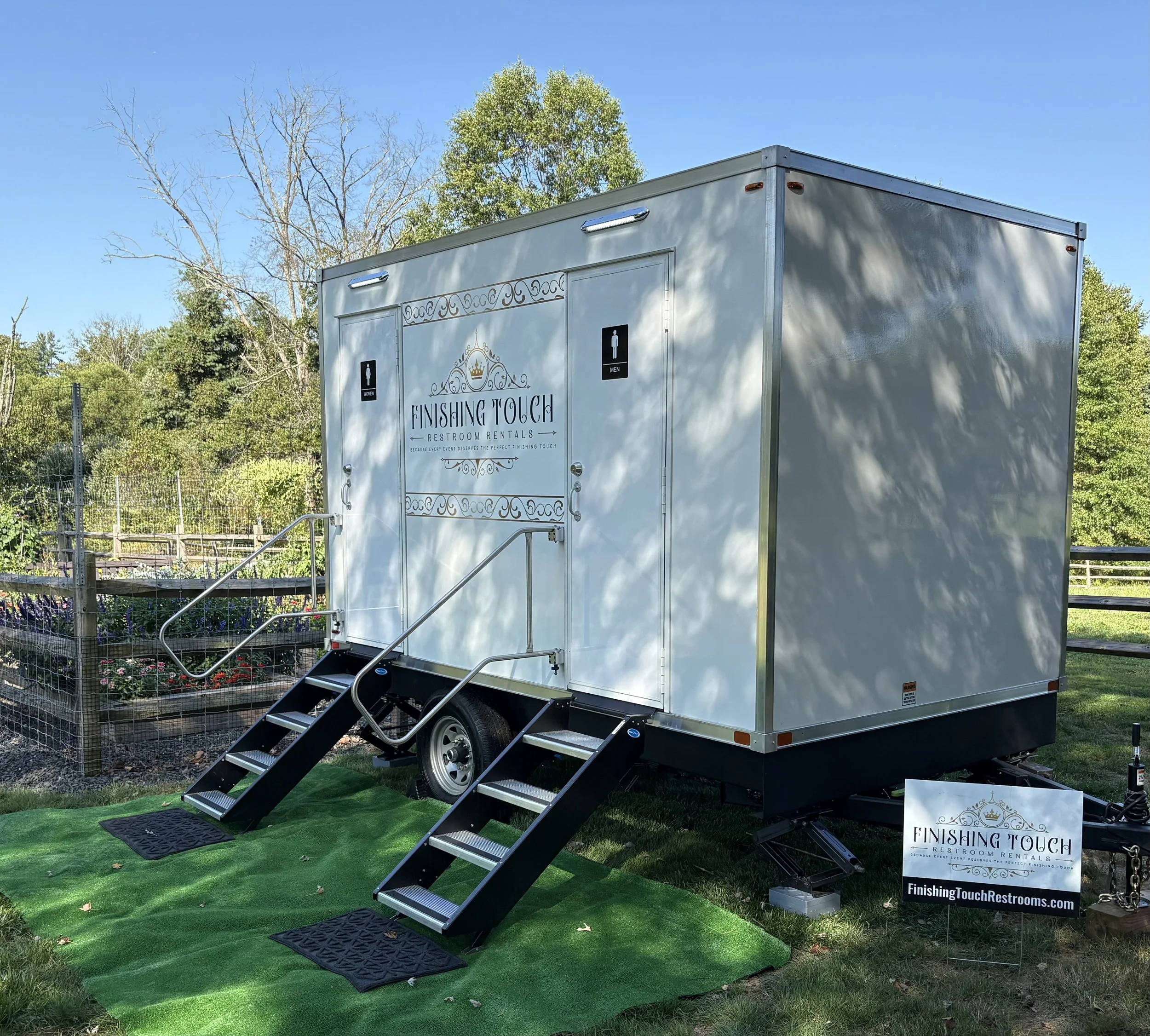 Finishing Touches Restroom Trailers Four Person Luxury Mobile Restroom Trailer
