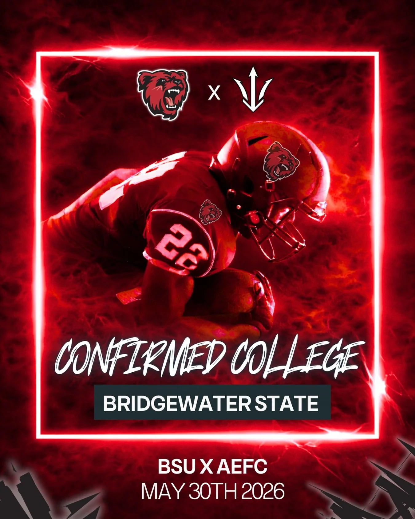 Bridgewater State is LOCKED IN for AEFC. 🔒🔥

Bridgewater State University coaches will be on the turf May 30th, coming out to scout and evaluate talent at Year 2 of the Ascension Elite Football Showcase.

📍 Stagg Field
🔒 May 30th, 2026

Spots are