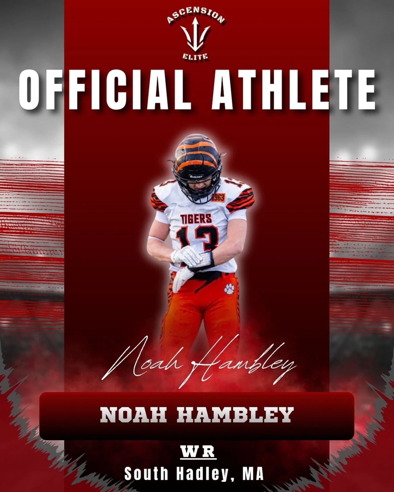 🔥 OFFICIALLY LOCKED IN: Noah Hambley is ready to make plays at the Ascension Elite Showcase!

Coming out of South Hadley, MA, this WR brings speed, strong hands, and big-play ability. A reliable target who can change the game in an instant.

📅 May 
