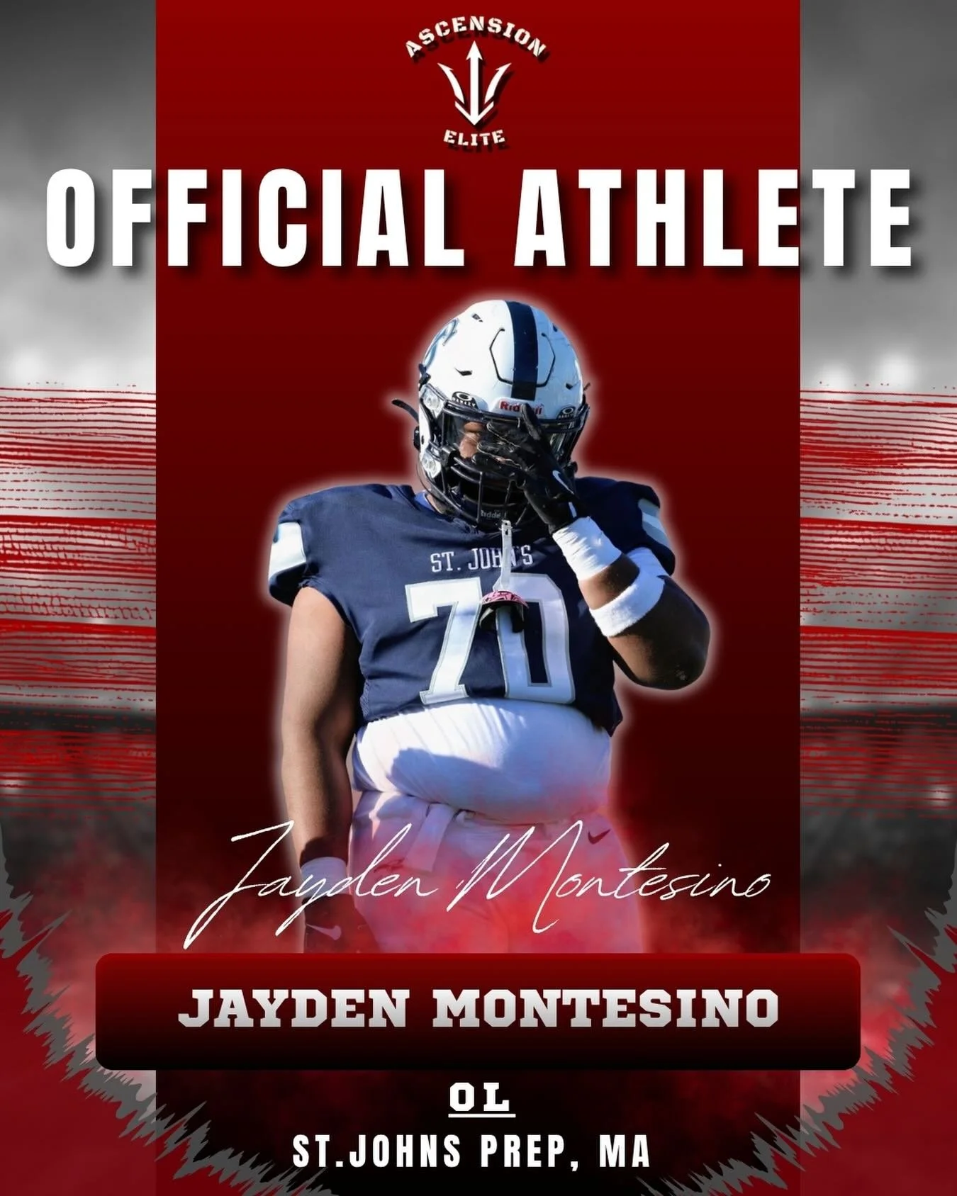 🔥 OFFICIALLY LOCKED IN: Jayden Montesino is ready to dominate in the trenches at the Ascension Elite Showcase!

The St. John&rsquo;s Prep lineman brings size, strength, and physicality to every snap. A force up front who sets the tone and protects a