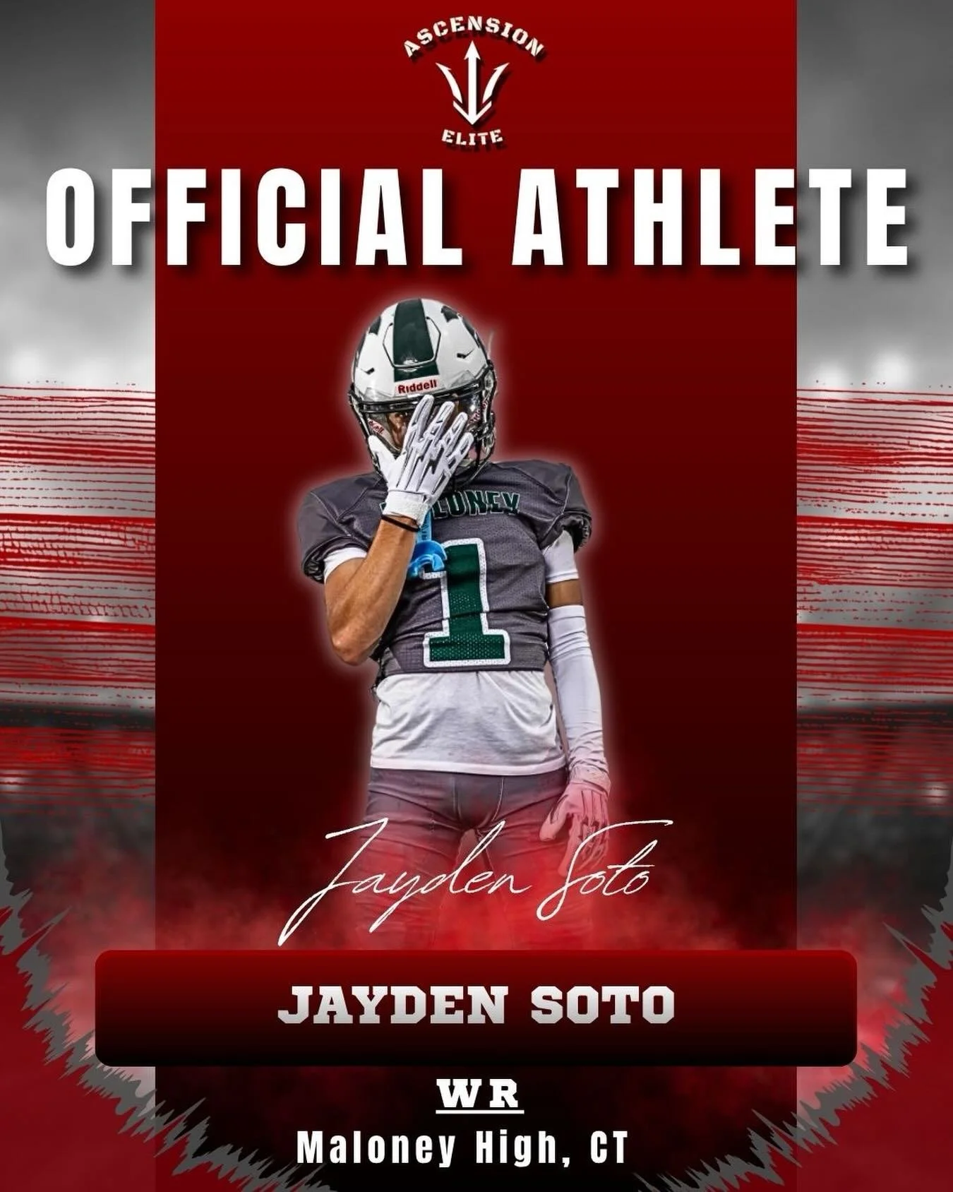 🔥 OFFICIALLY LOCKED IN: Jayden Soto is set to make plays at the Ascension Elite Showcase!

Out of Maloney High (CT), this WR brings speed, sharp routes, and big-play potential. A dynamic weapon who can change the game in a flash.

📅 May 30th &mdash