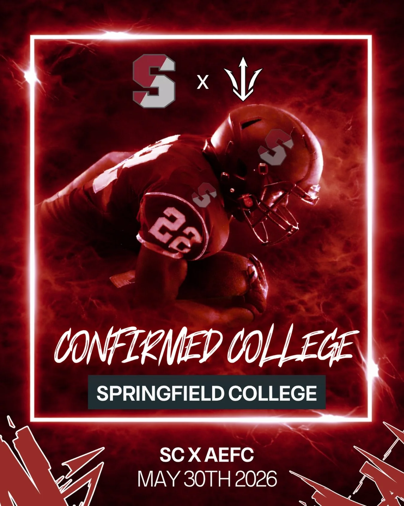 Springfield is LOCKED IN for AEFC. 🔒🔥

Springfield College staff will be on the turf May 30th, ready to evaluate and recruit talent at Year 2 of the Ascension Elite Football Showcase.

📍 Stagg Field
🔒 May 30th, 2026

Spots are filling fast. Lock 