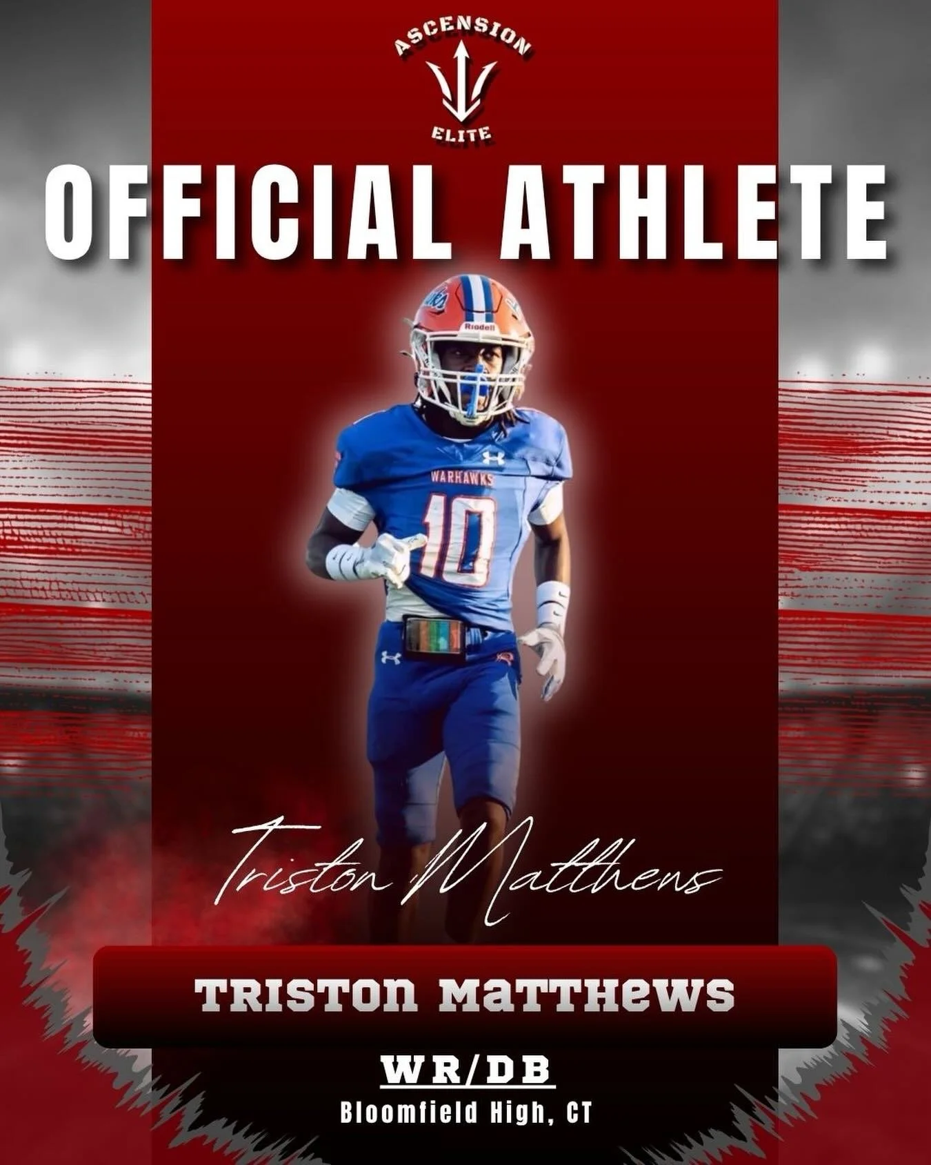 🔥 OFFICIALLY LOCKED IN: TRISTON MATTHEWS 🔥

Welcome WR/DB Tristan Matthews out of Bloomfield High School. A versatile athlete bringing speed, instincts, and impact on both sides of the ball.

📅 May 30th - Our lineup is locked in and registration i