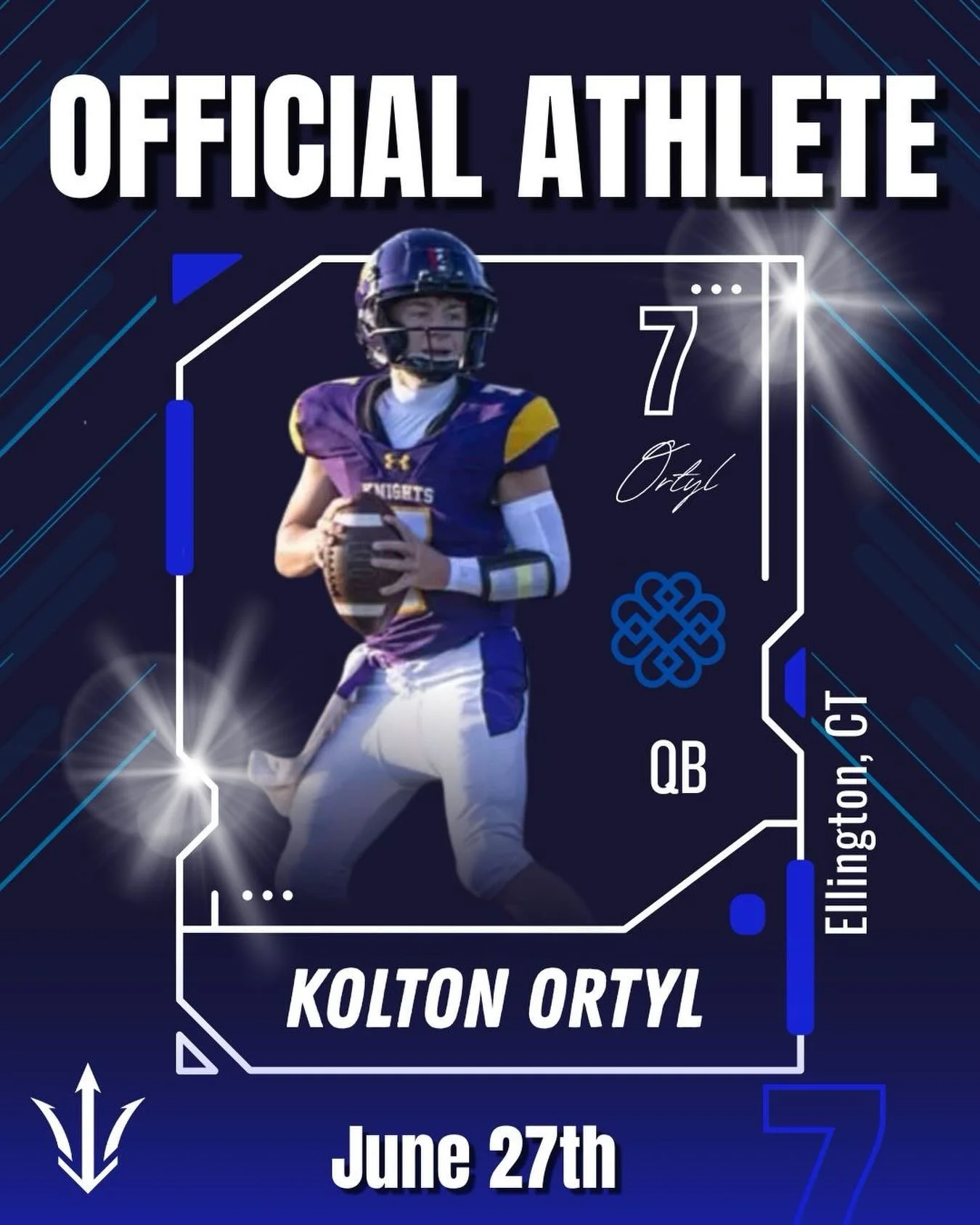 🔱 WELCOME BACK, KOLTON ORTYL. 🔱

We&rsquo;re excited to officially welcome Kolton Ortyl (QB, Ellington High School, CT) back for Camp Two of the Ascension Elite Football Camp on June 27th.

Kolton is a dedicated quarterback who brings leadership, c