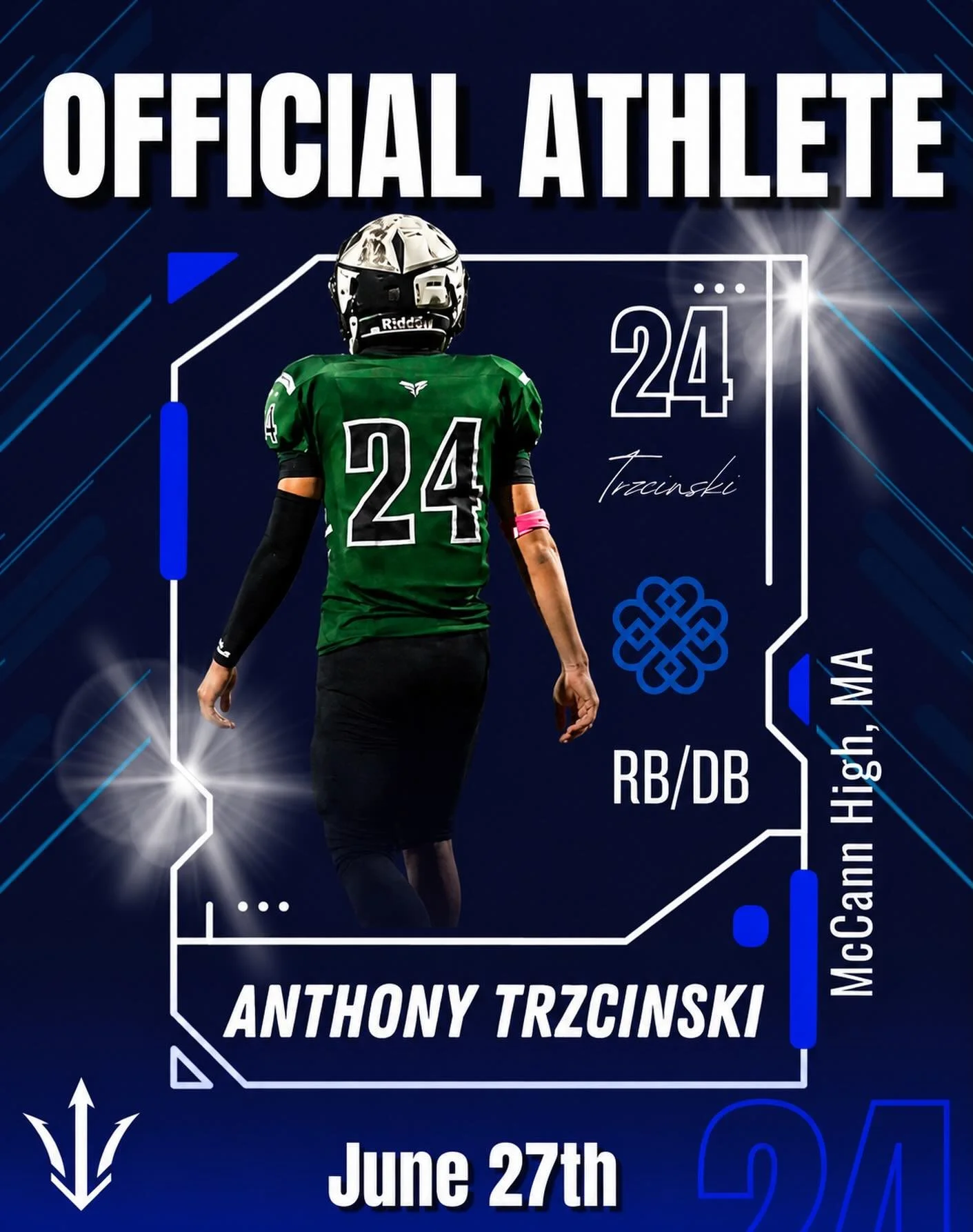 🔱 WELCOME BACK, ANTHONY TRZCINSKI. 🔱

We&rsquo;re excited to officially welcome Anthony Trzcinski (RB/DB, McCann Technical High School, MA) back for Camp Two of the Ascension Elite Football Camp on June 27th.

Anthony is a physical, hard-nosed athl