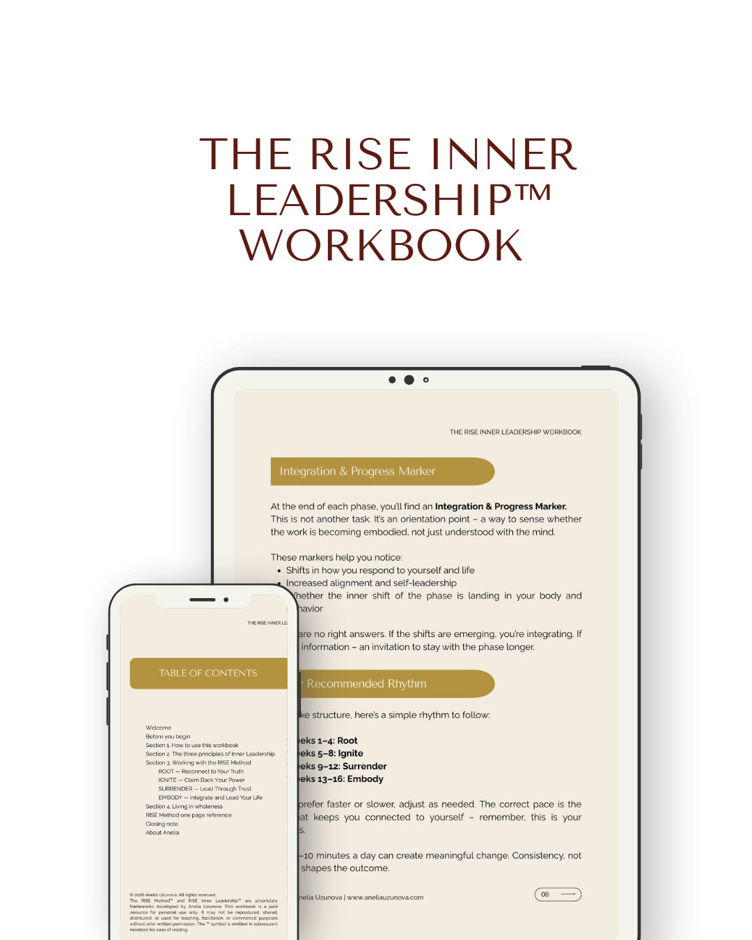 THE RISE INNER LEADERSHIP™ WORKBOOK Anelia Uzunova