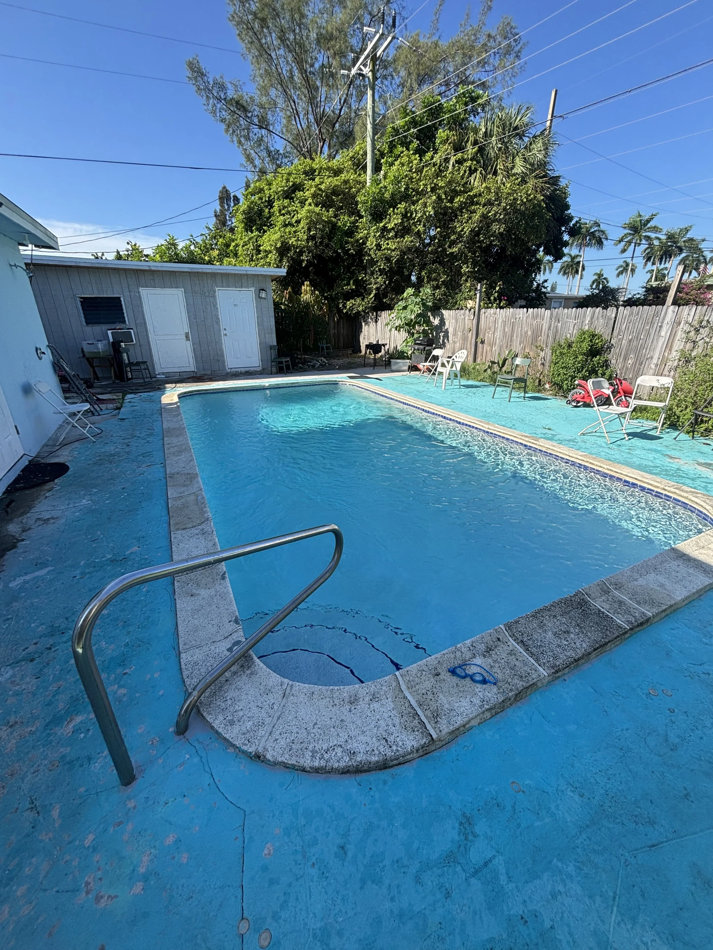 Sky Blue pool cool blue finish clear water with pool maintenance