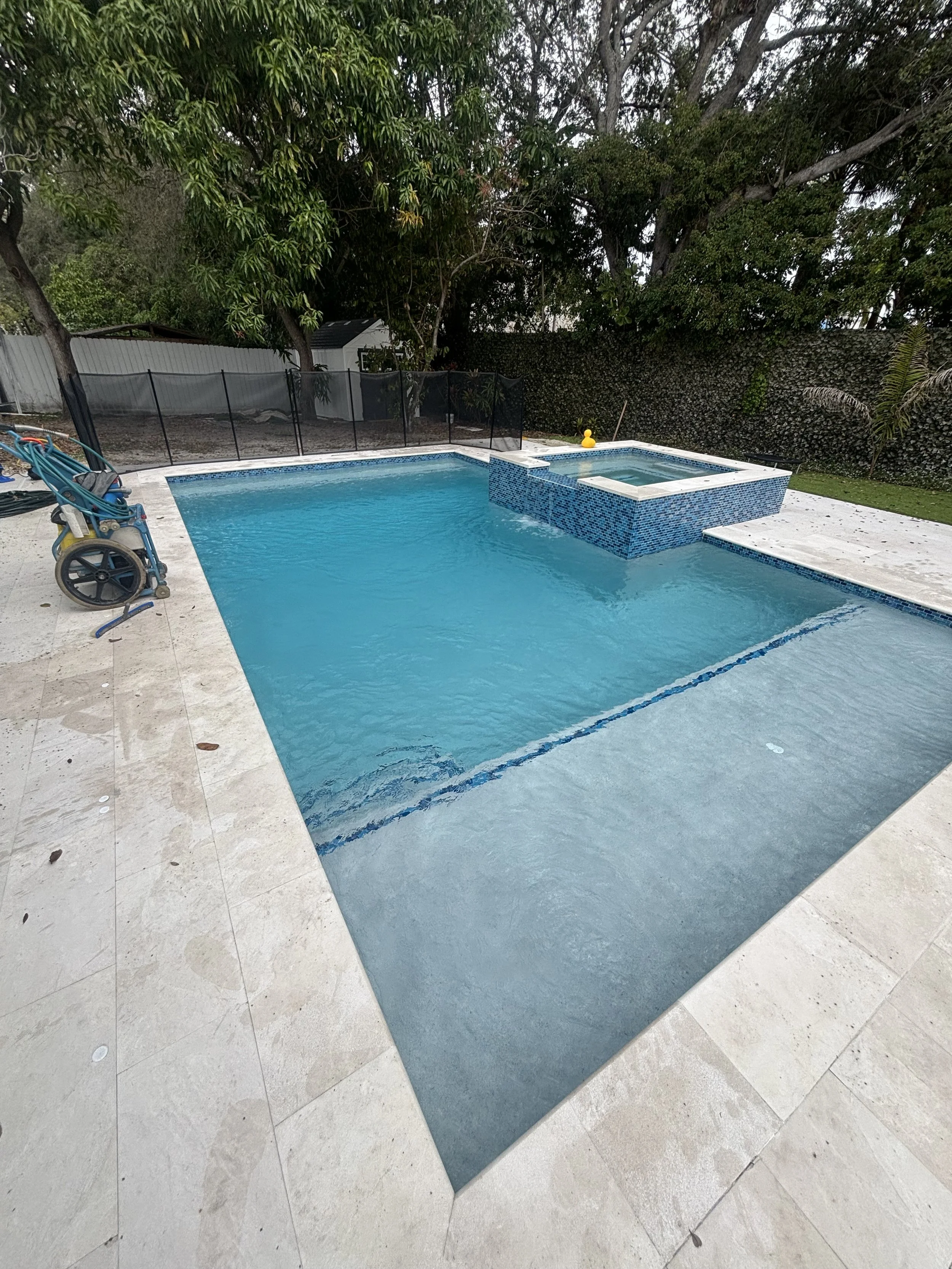 Sky blue diamond brite florida stucco pool finish