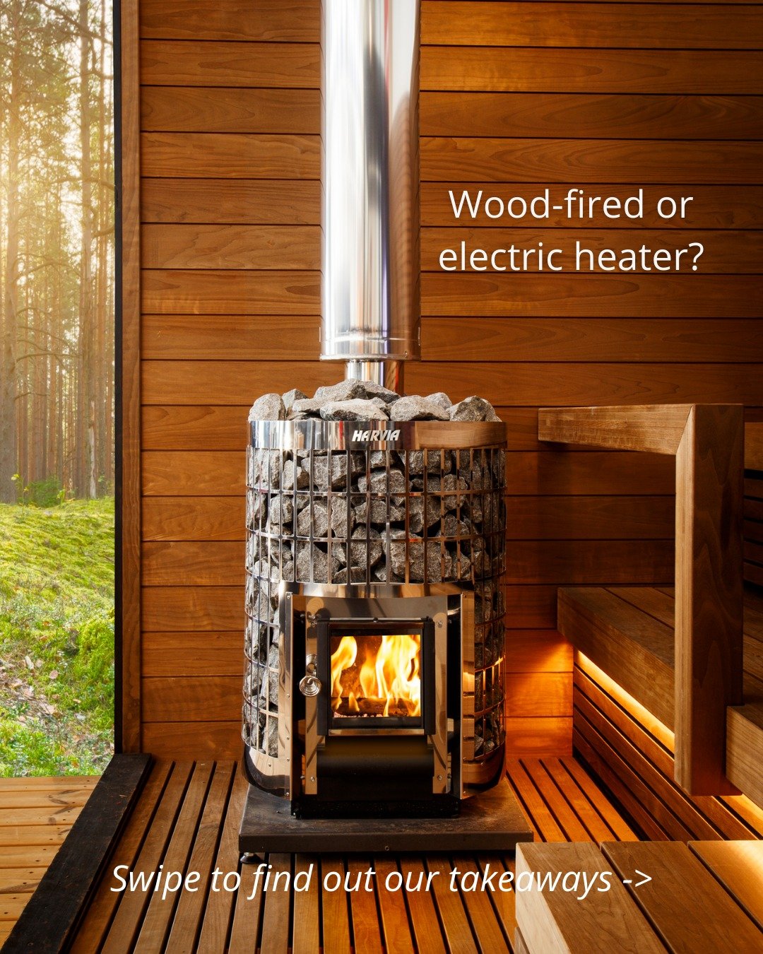 Our saunas are equipped with Harvia Cilindro heaters which combines world-class quality with a modern design. The generous amount of stones retains the heat and ensures the perfect l&ouml;yly every single time!
.
.
.

#OutdoorSauna
#GardenSauna
#Saun