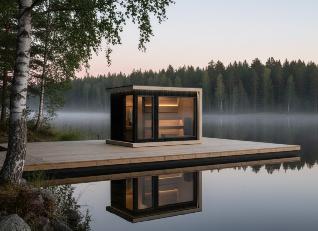 High-quality Finnish Soona outdoor sauna. Delivering mainly to Norway, Denmark, Sweden and Finland but also across Europe if needed..