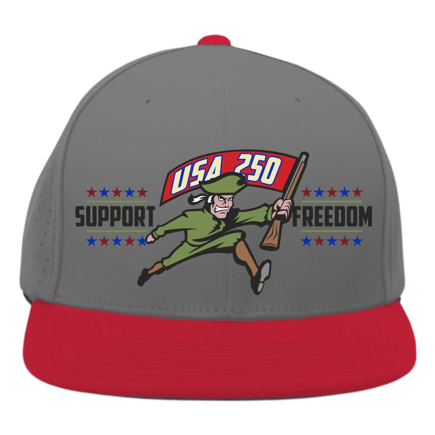 ES474 | Perforated Flatbill | Support Freedom - Army