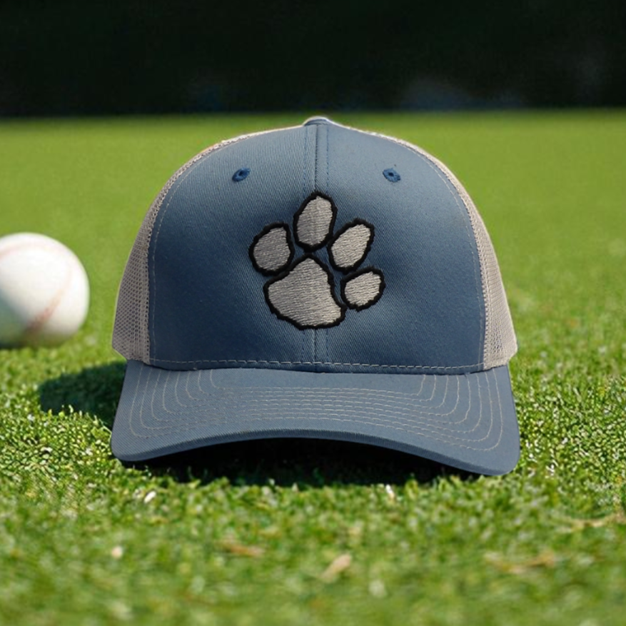 C112 - Meshback - Trucker Cap - Flat Paw Print